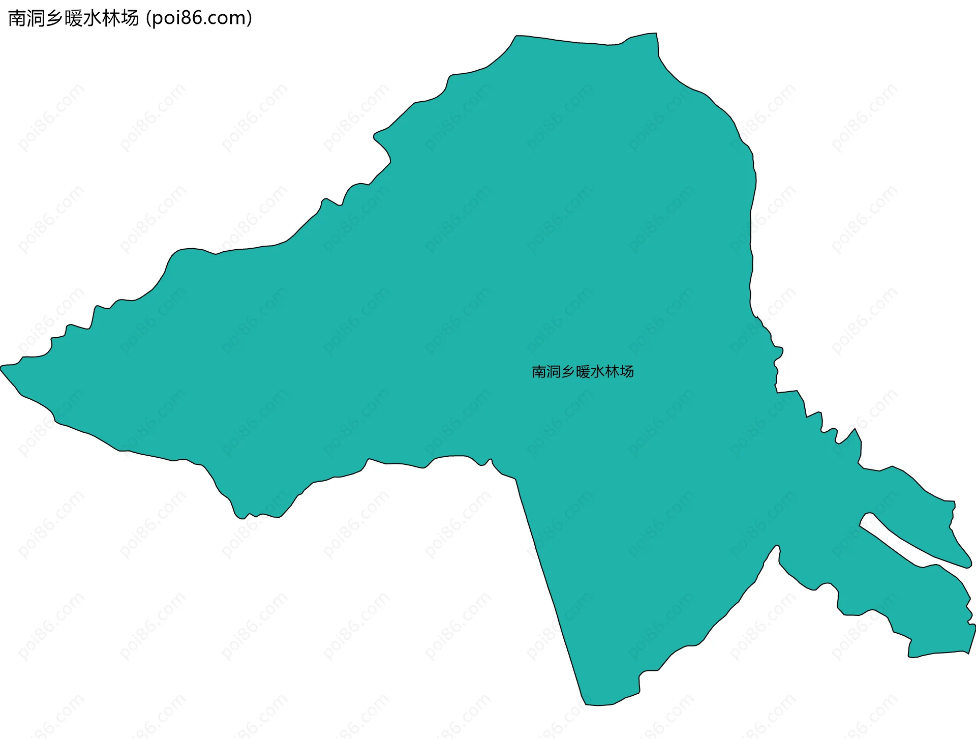 南洞乡暖水林场边界地图