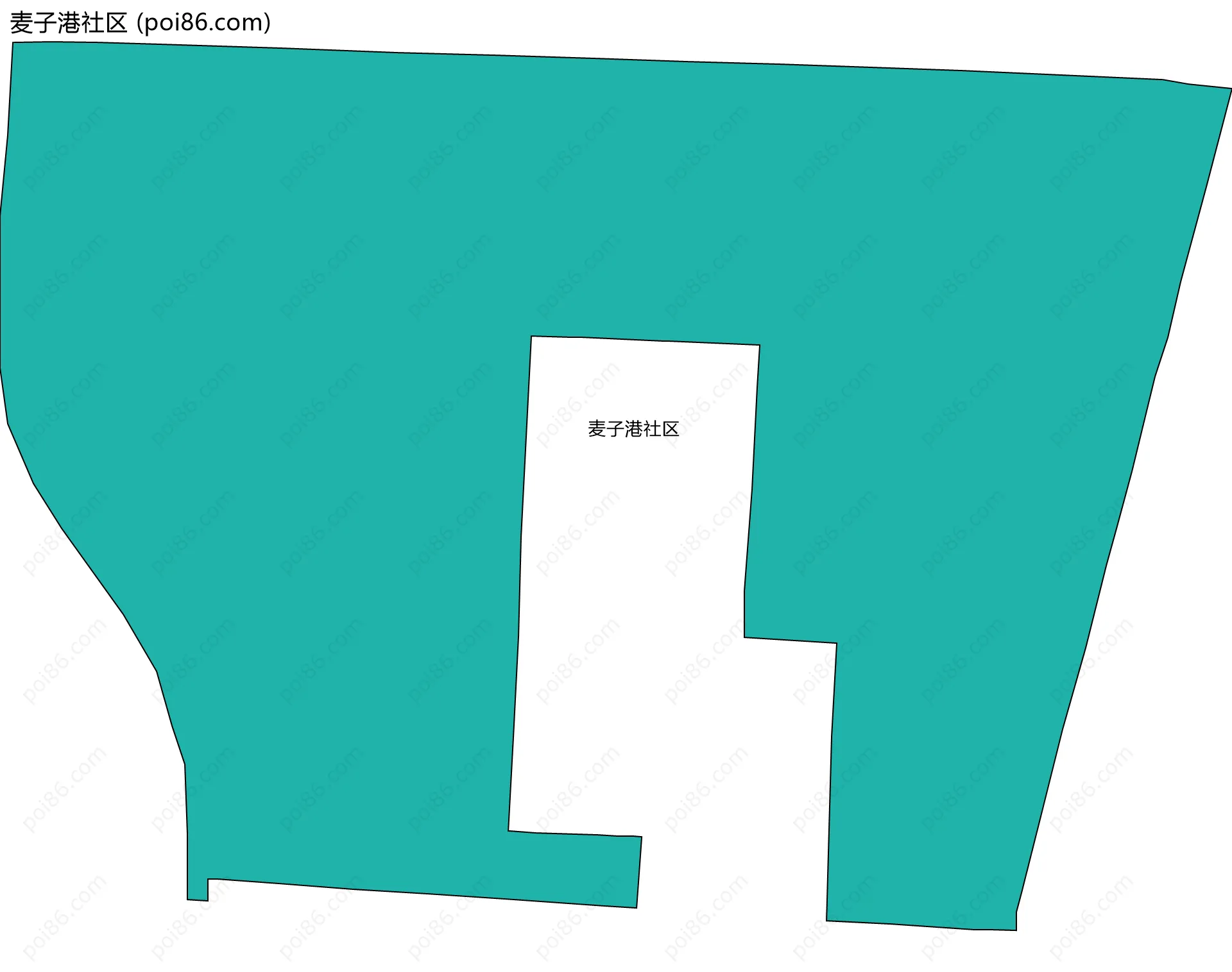 麦子港社区边界地图