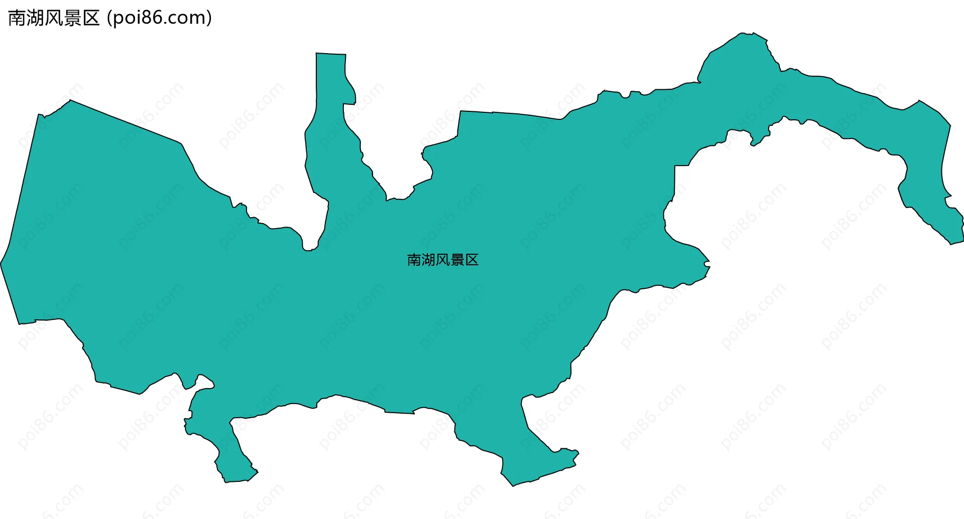 南湖风景区边界地图