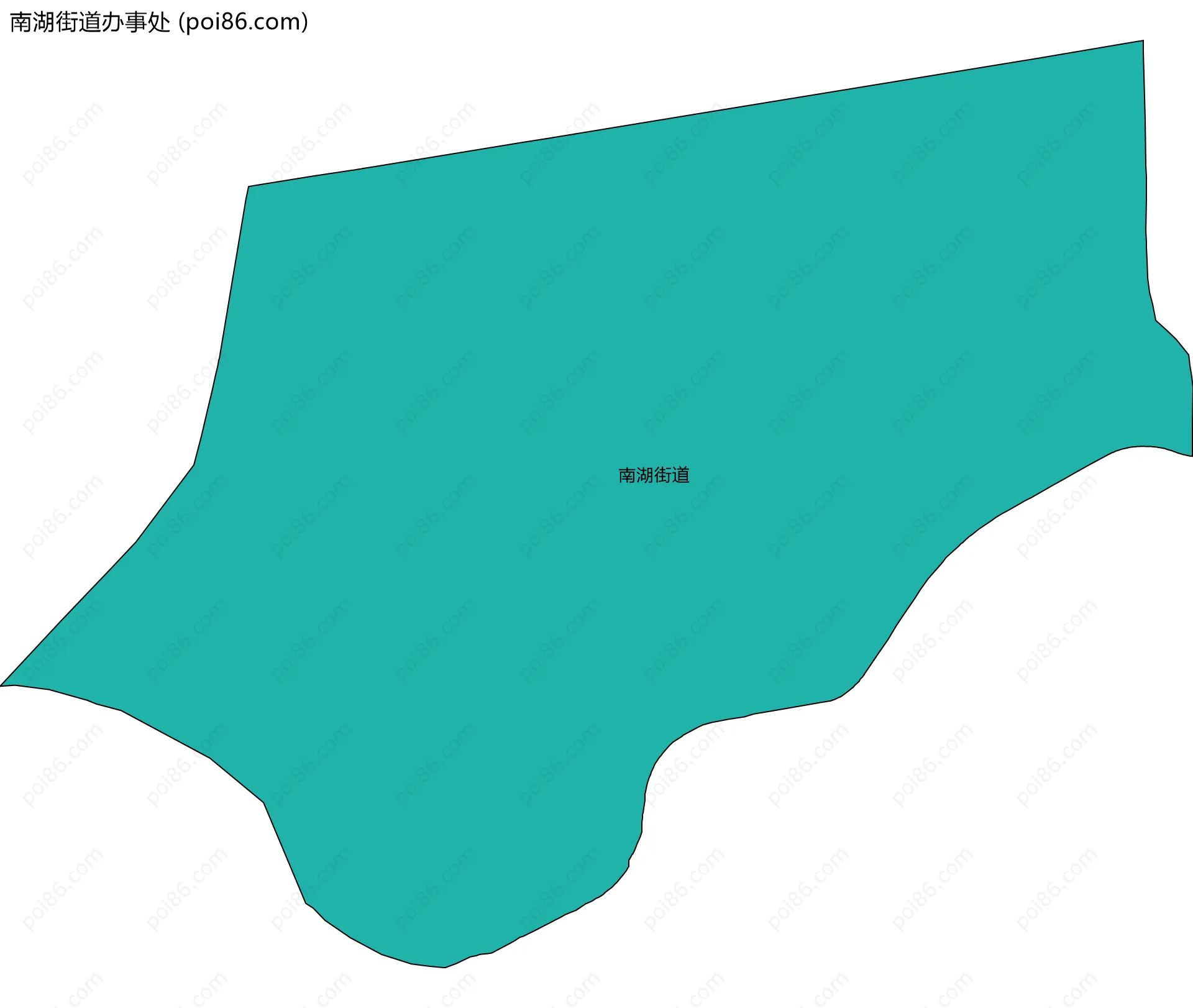 南湖街道办事处边界地图(五级行政区划)