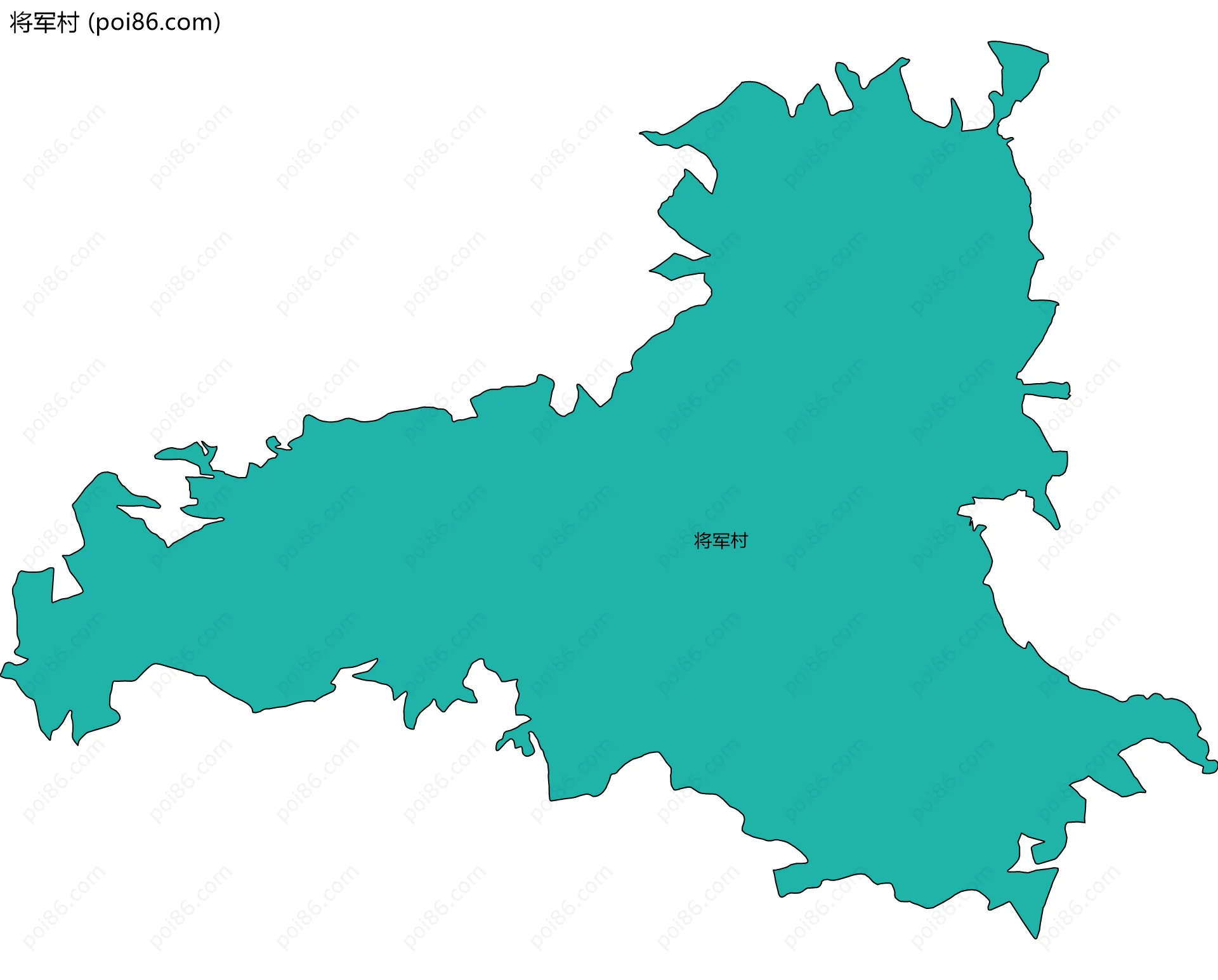 将军村边界地图