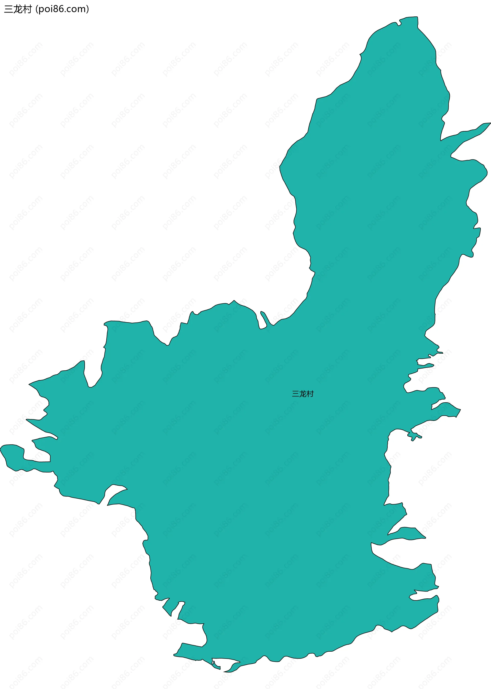 三龙村边界地图