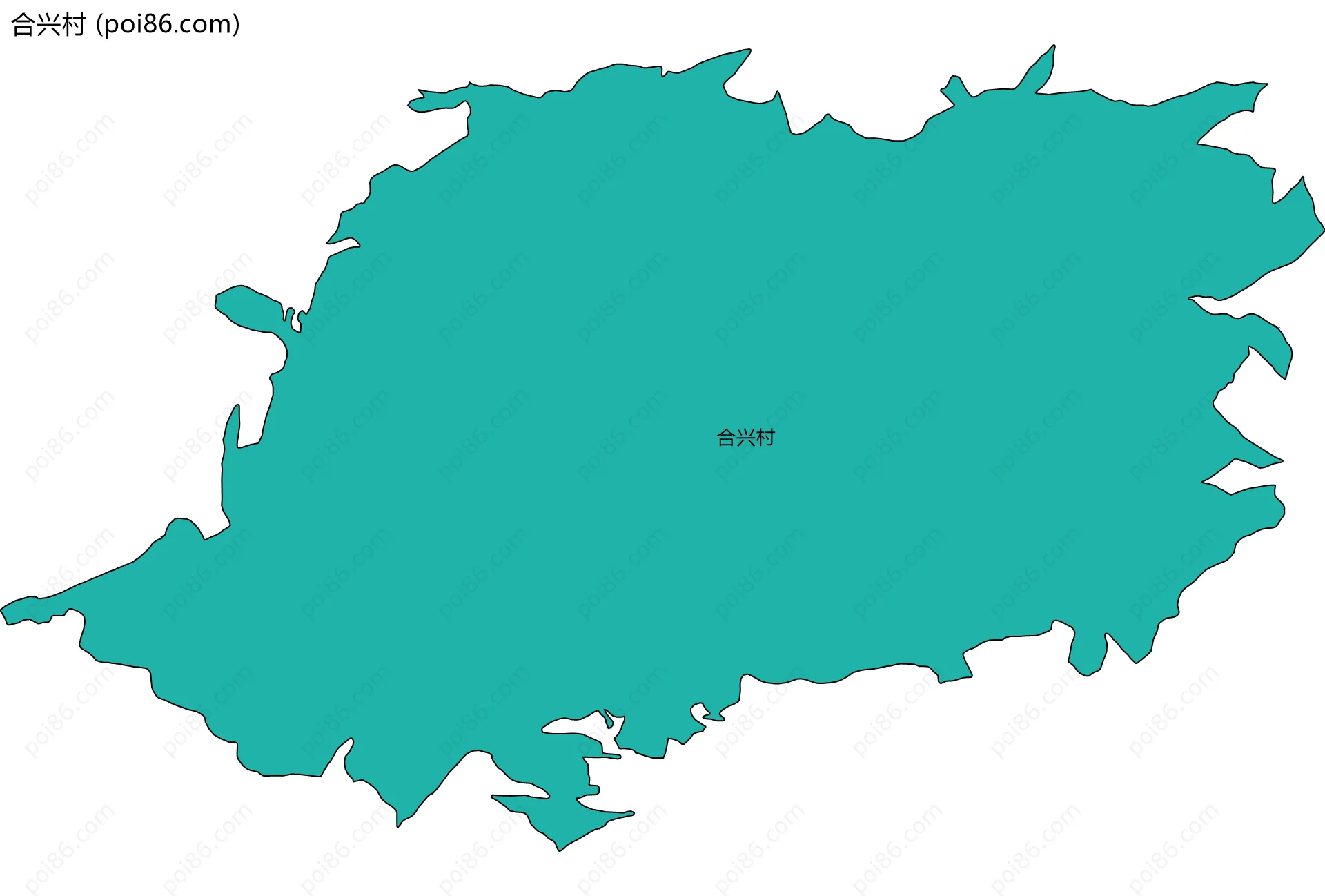 合兴村边界地图