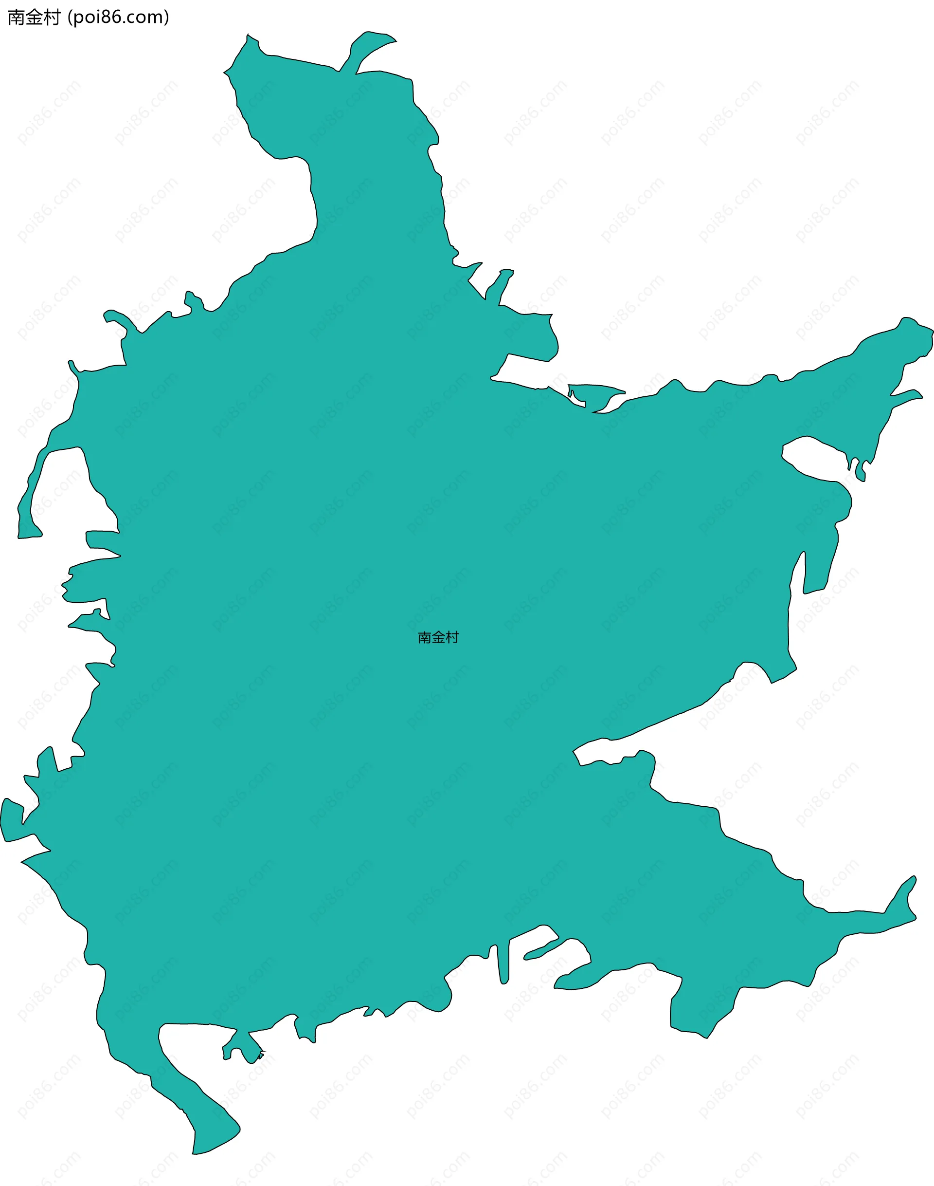 南金村边界地图