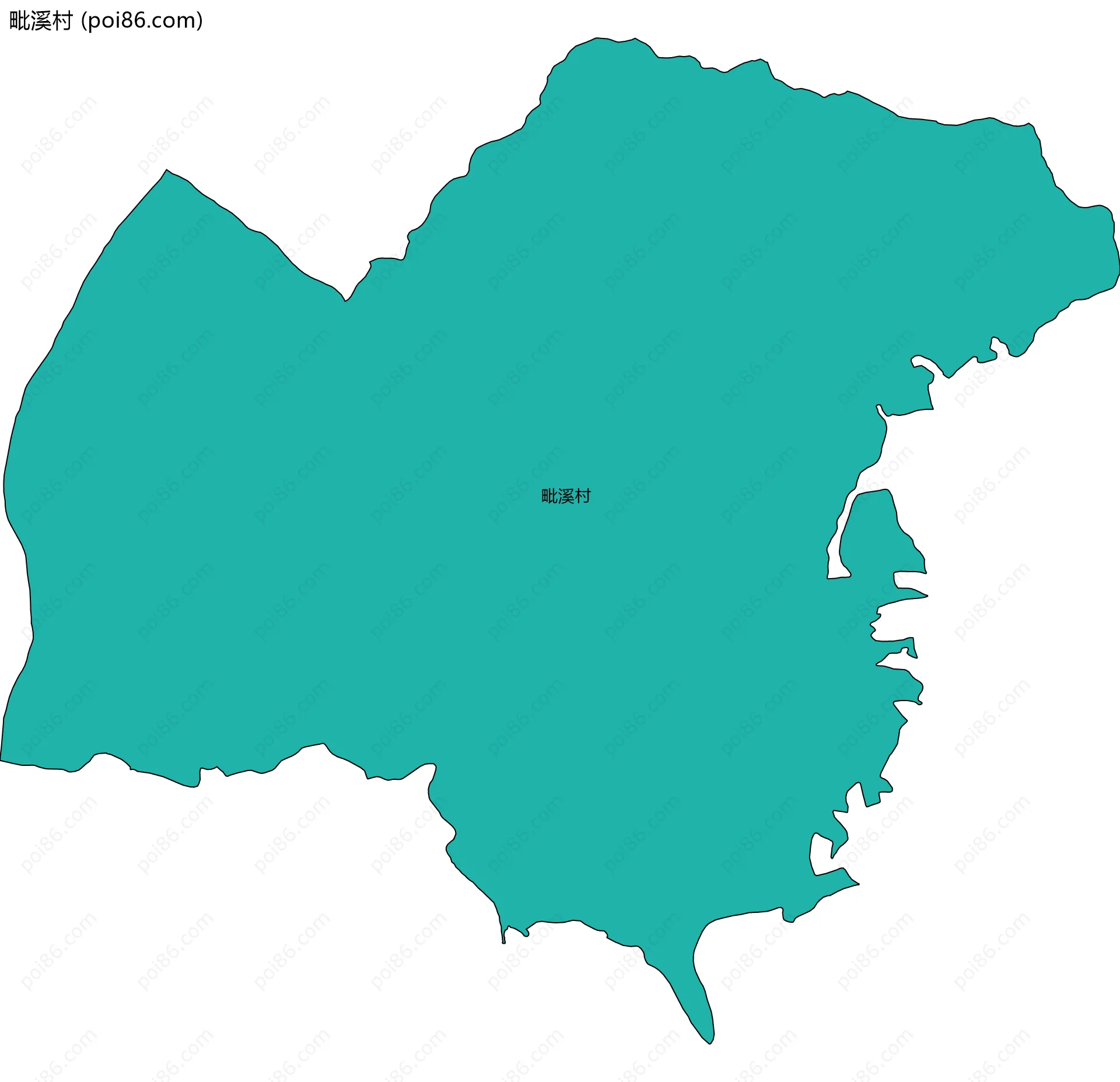 毗溪村边界地图