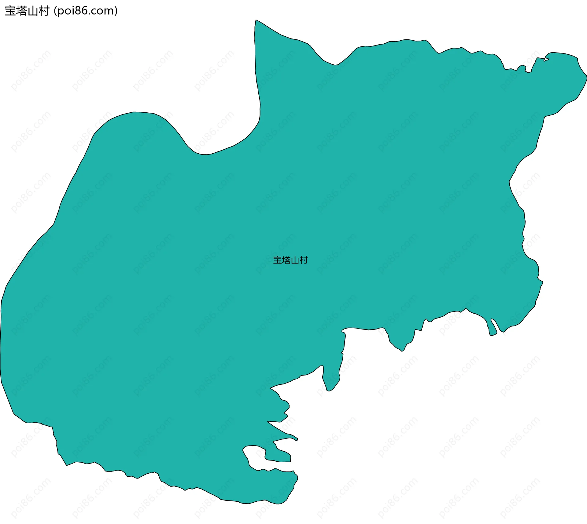 宝塔山村边界地图