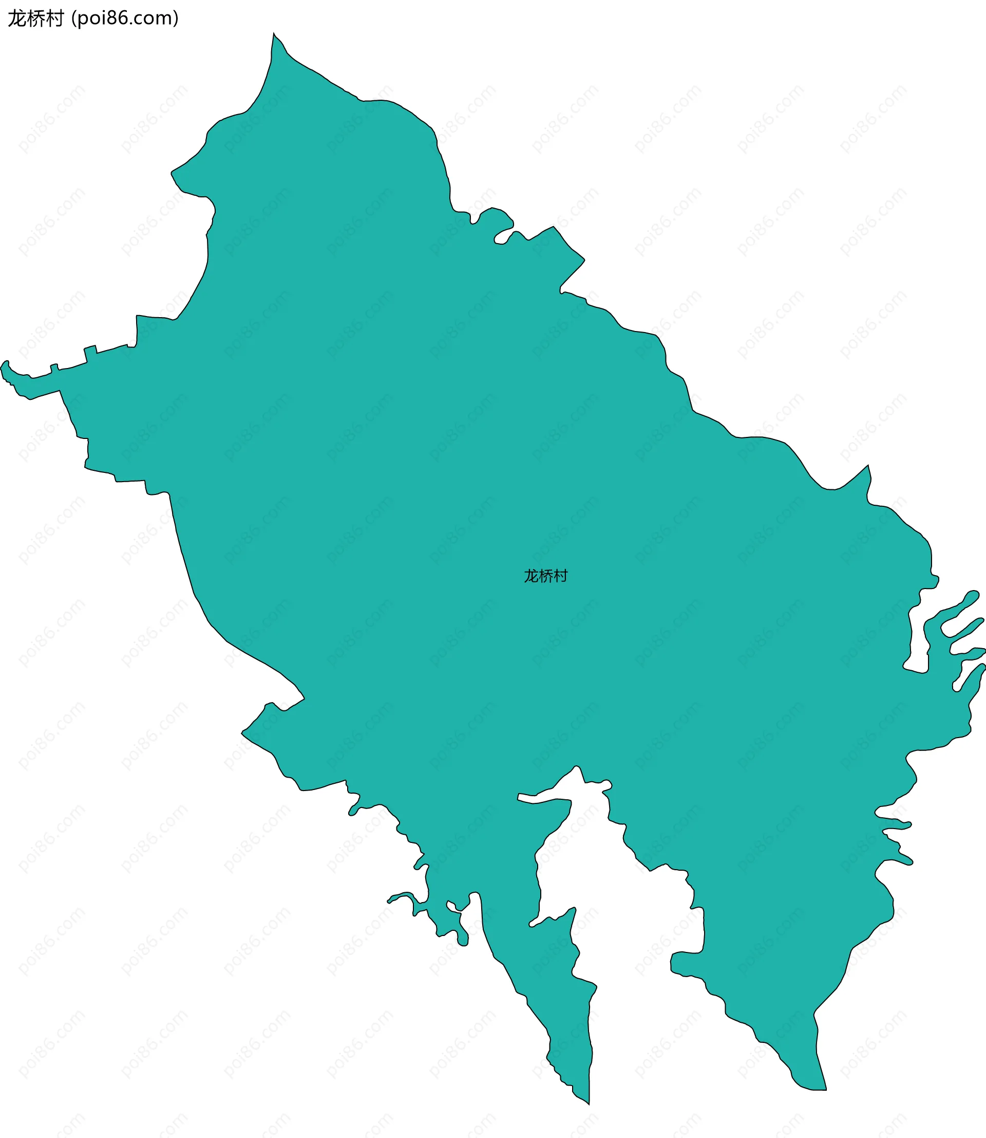 龙桥村边界地图