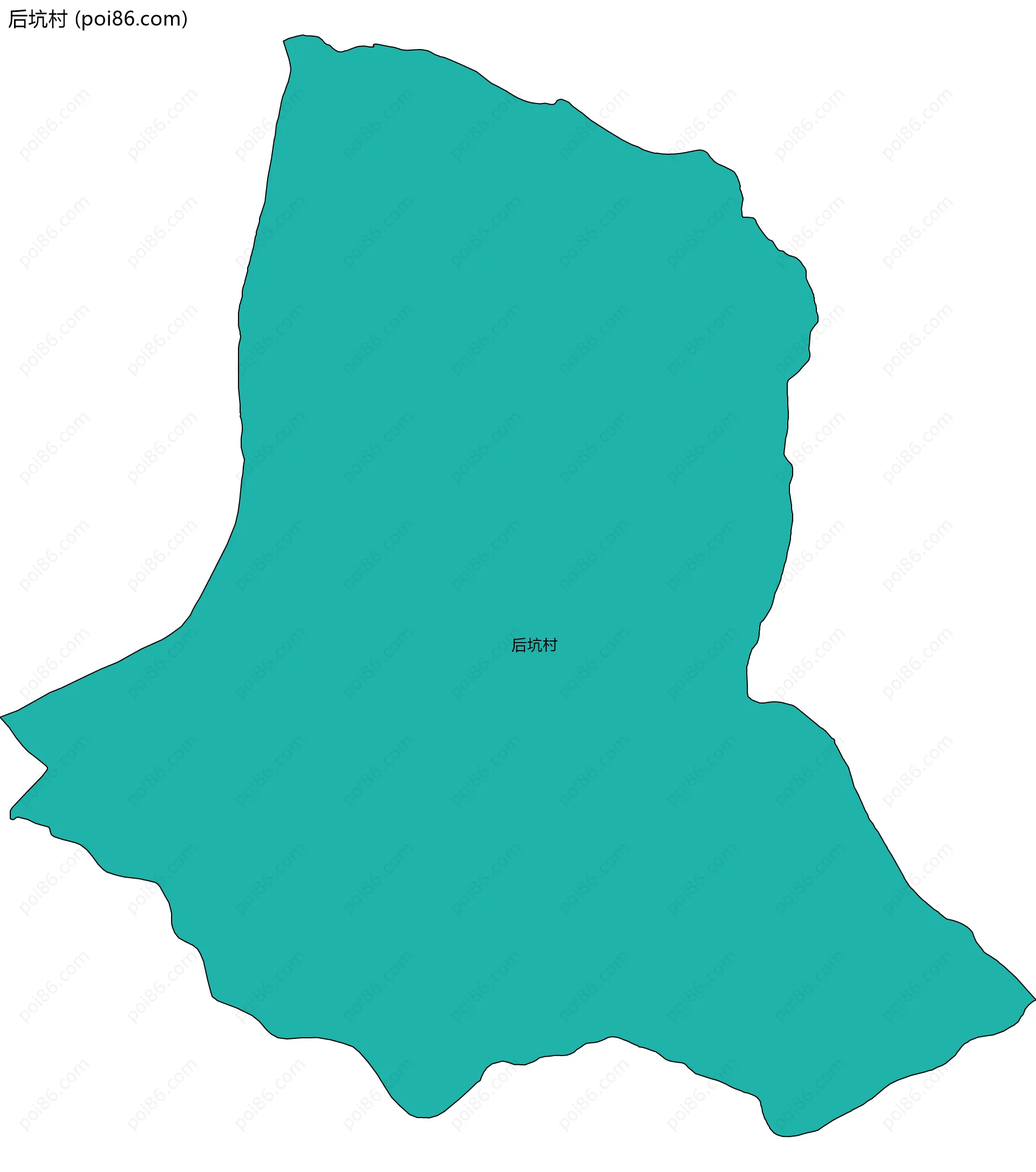 后坑村边界地图