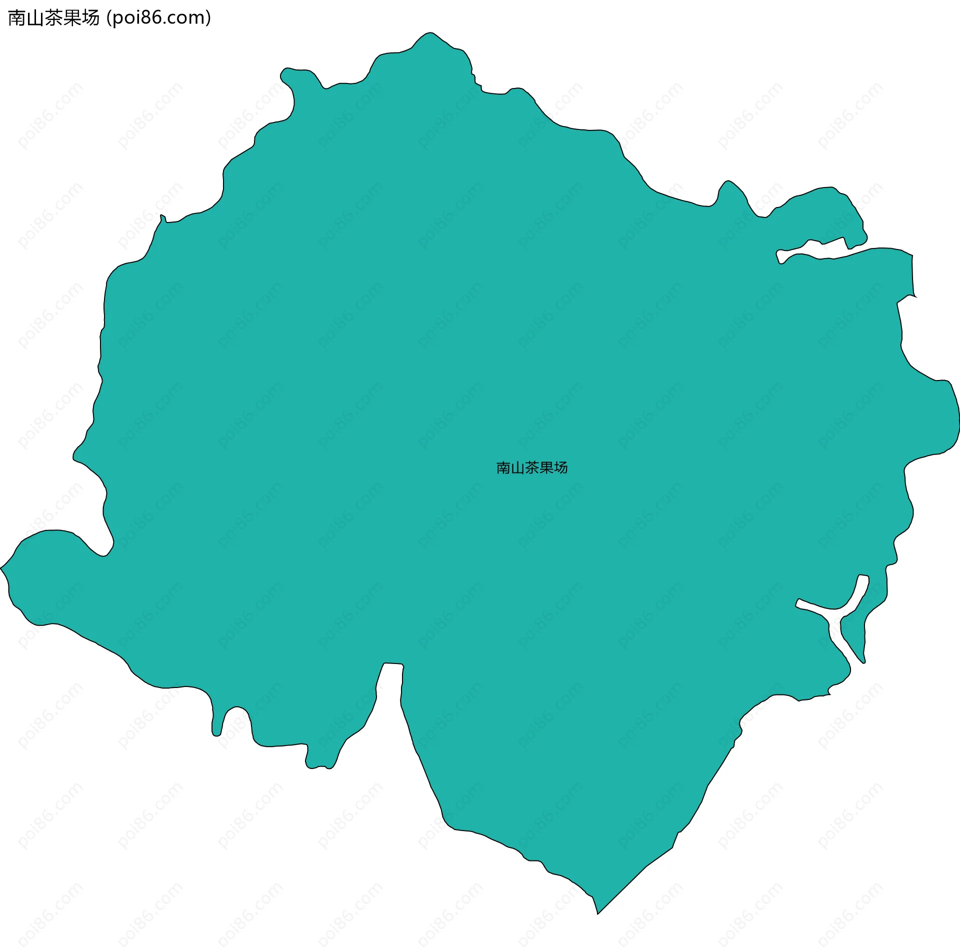 南山茶果场边界地图