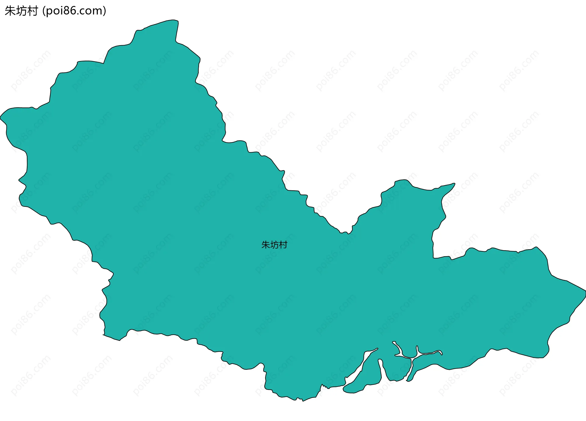 朱坊村边界地图