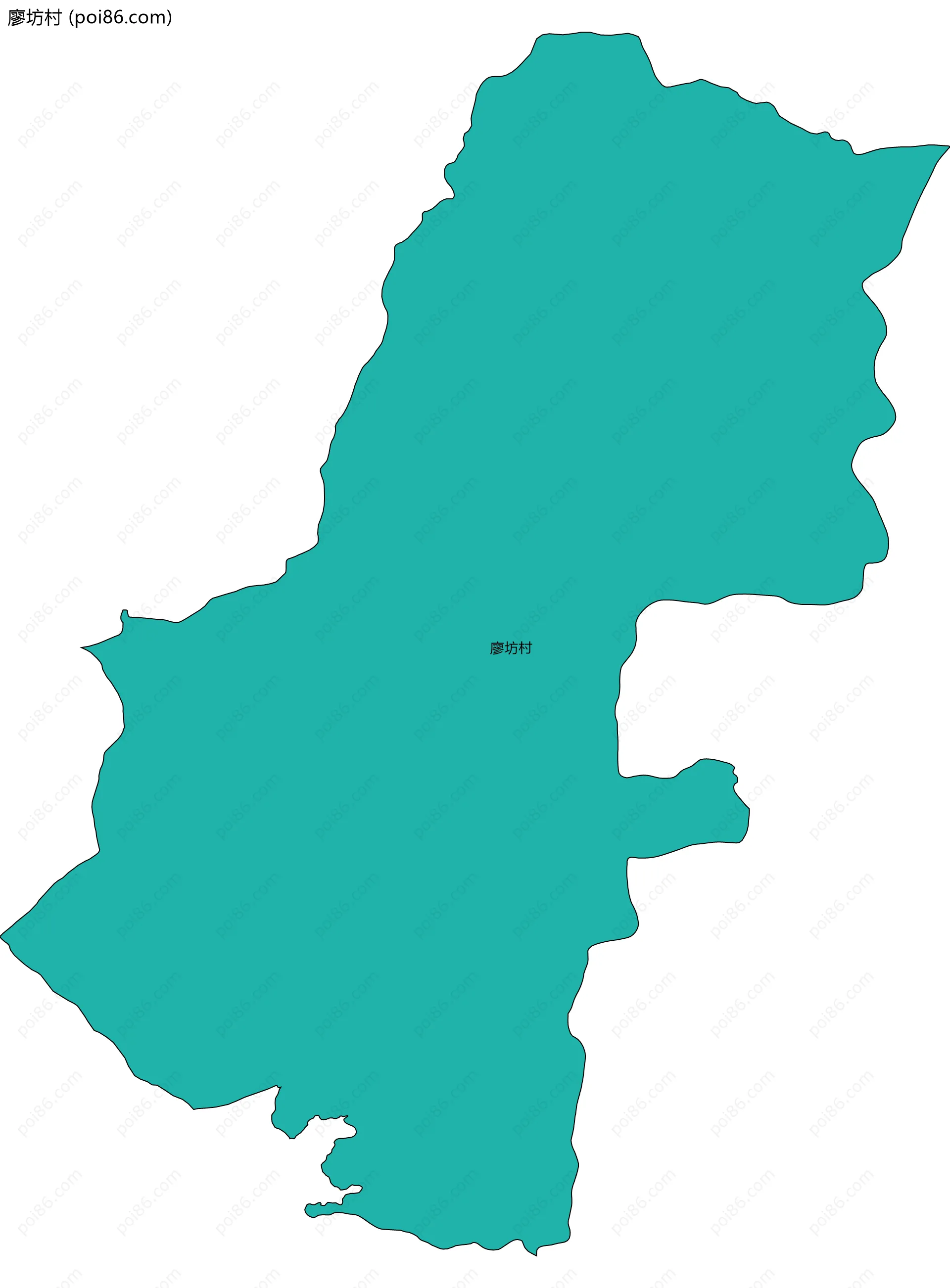 廖坊村边界地图