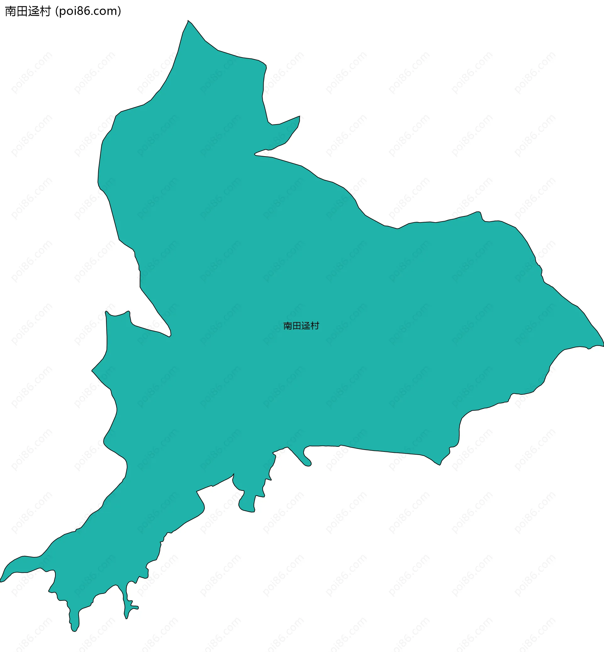 南田迳村边界地图