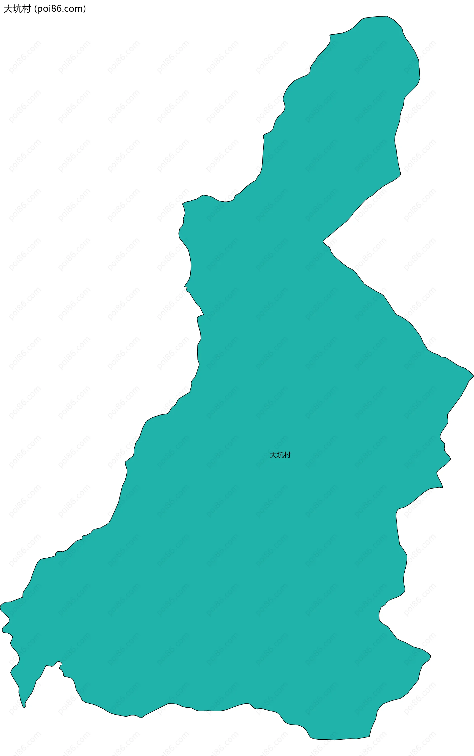 大坑村边界地图