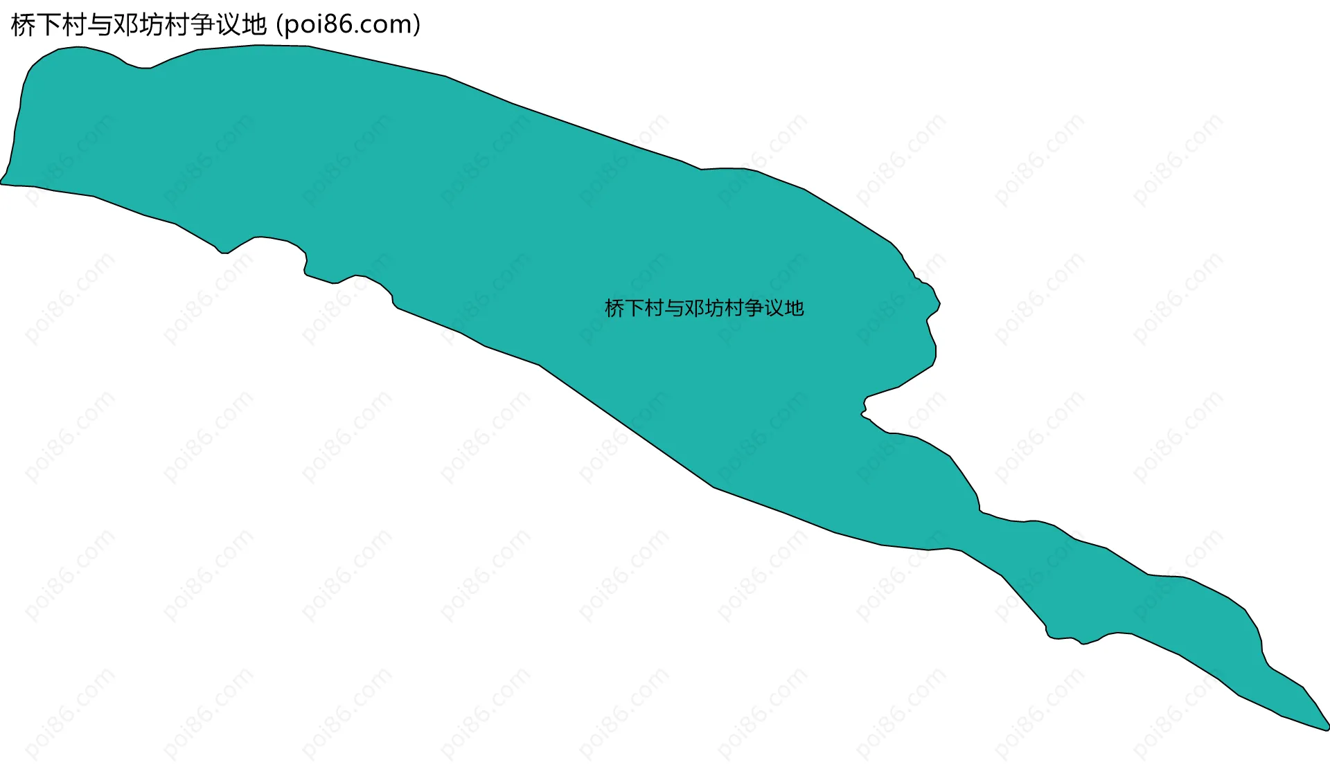 桥下村与邓坊村争议地边界地图