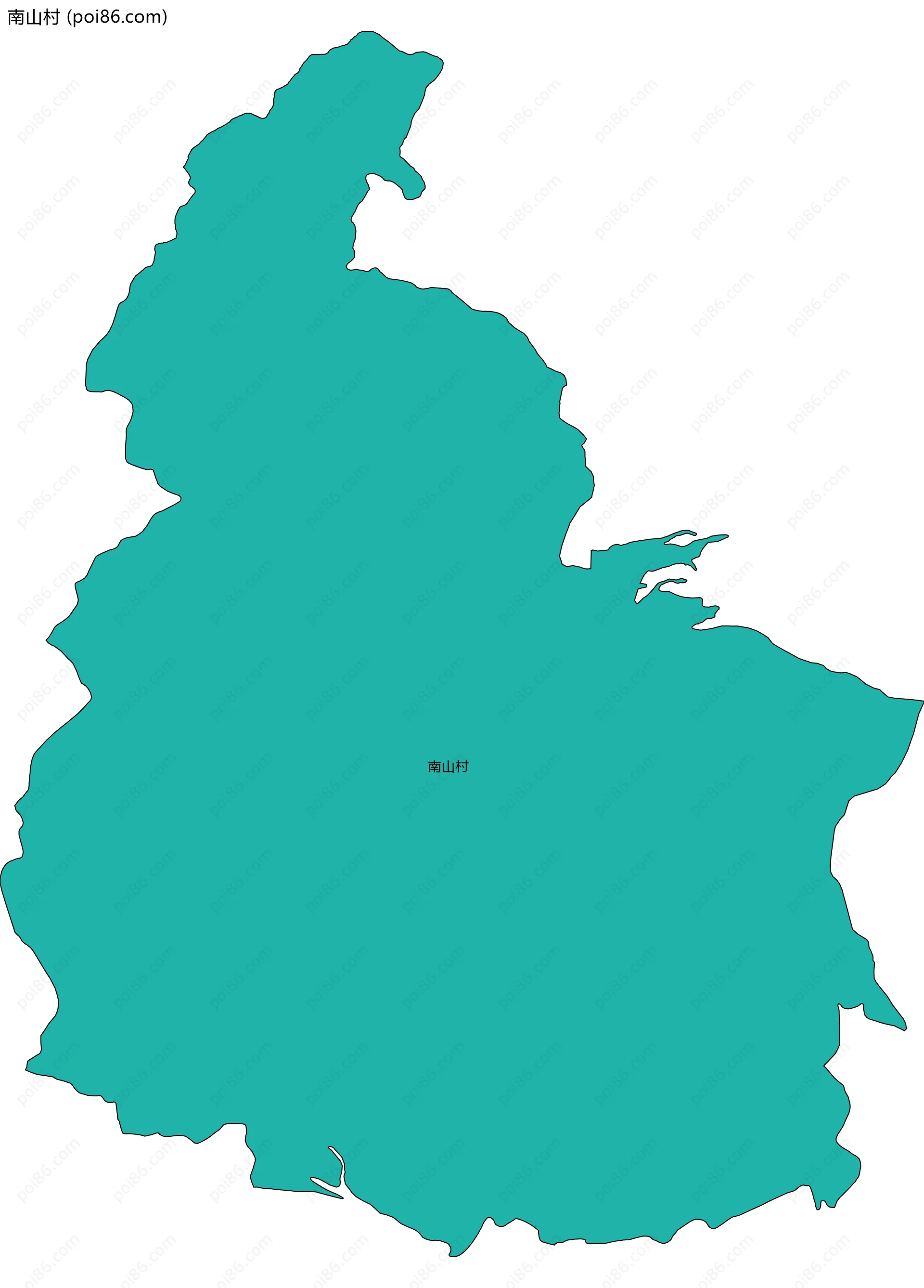 南山村边界地图