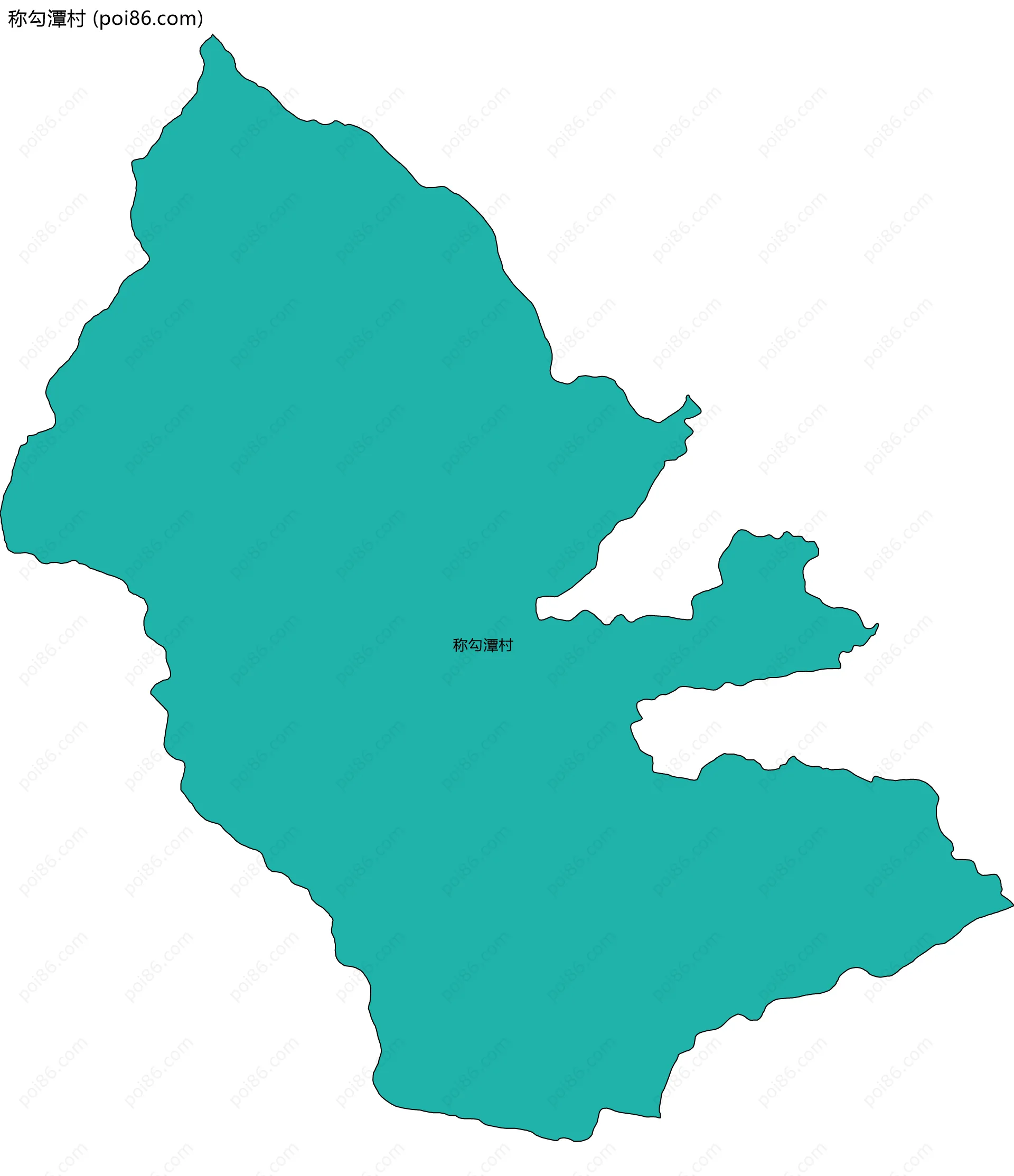 称勾潭村边界地图