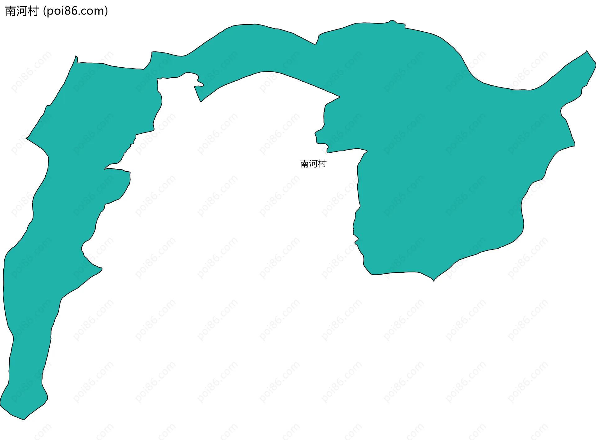 南河村边界地图