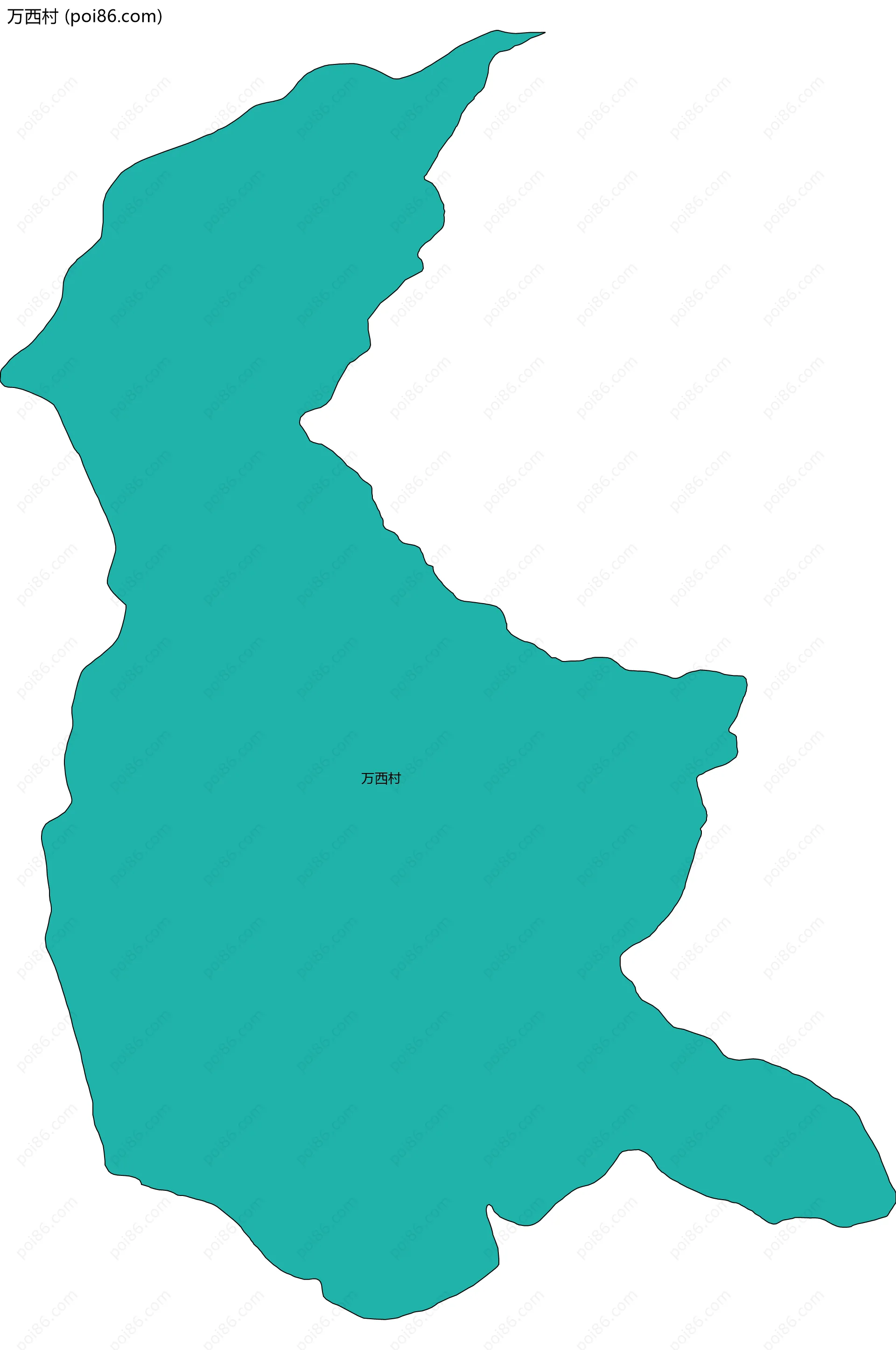 万西村边界地图