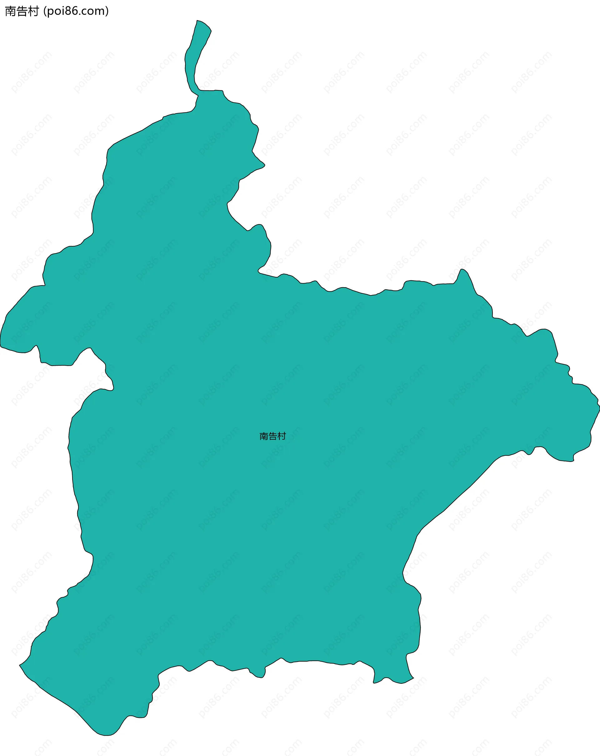 南告村边界地图
