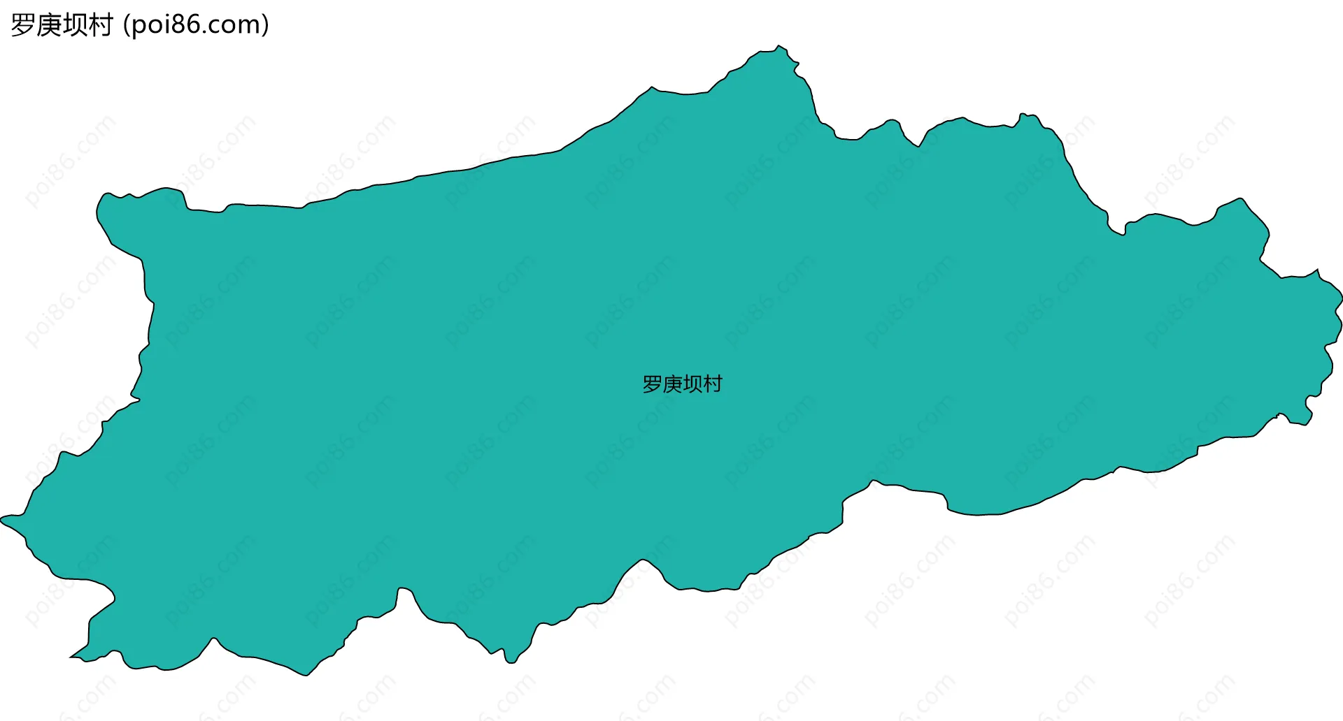 罗庚坝村边界地图
