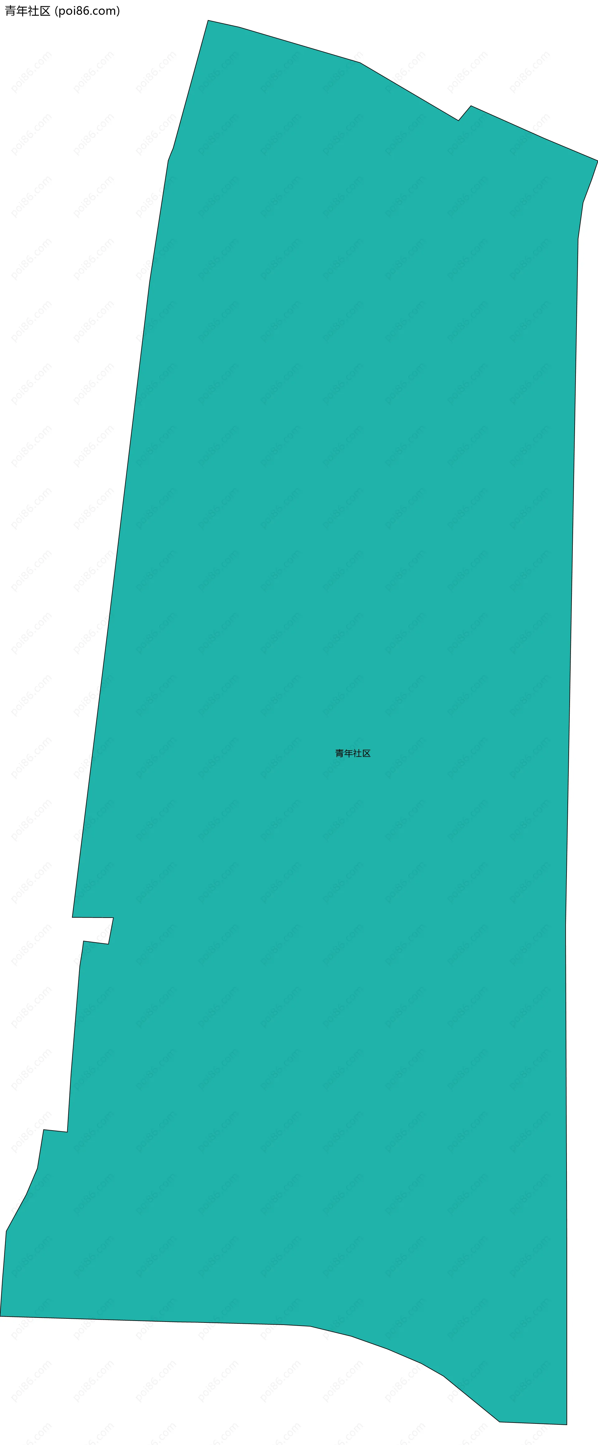 青年社区边界地图