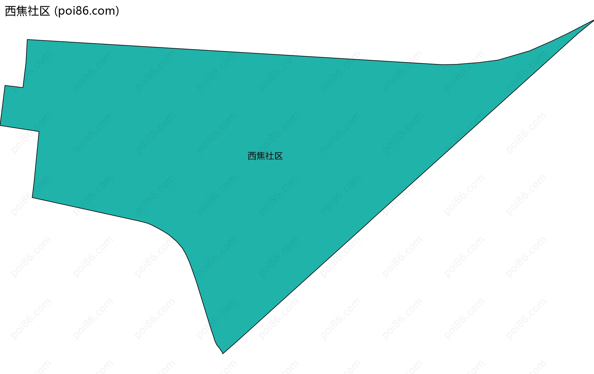 西焦社区边界地图