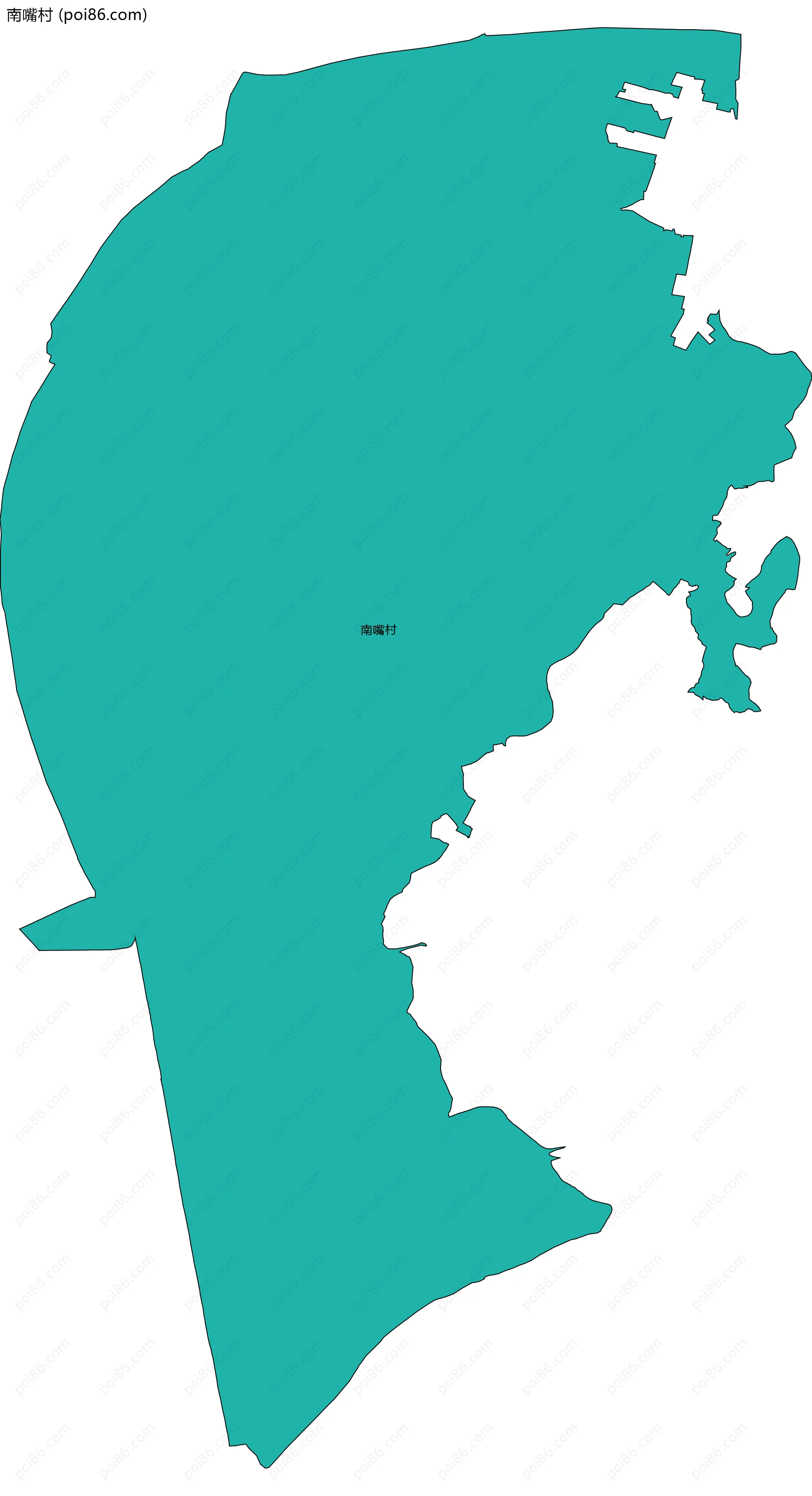 南嘴村边界地图