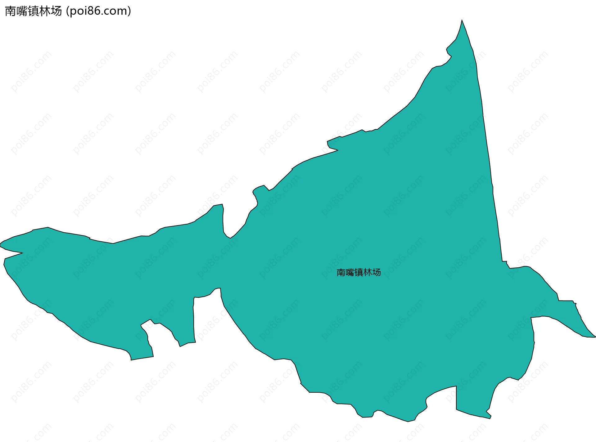 南嘴镇林场边界地图