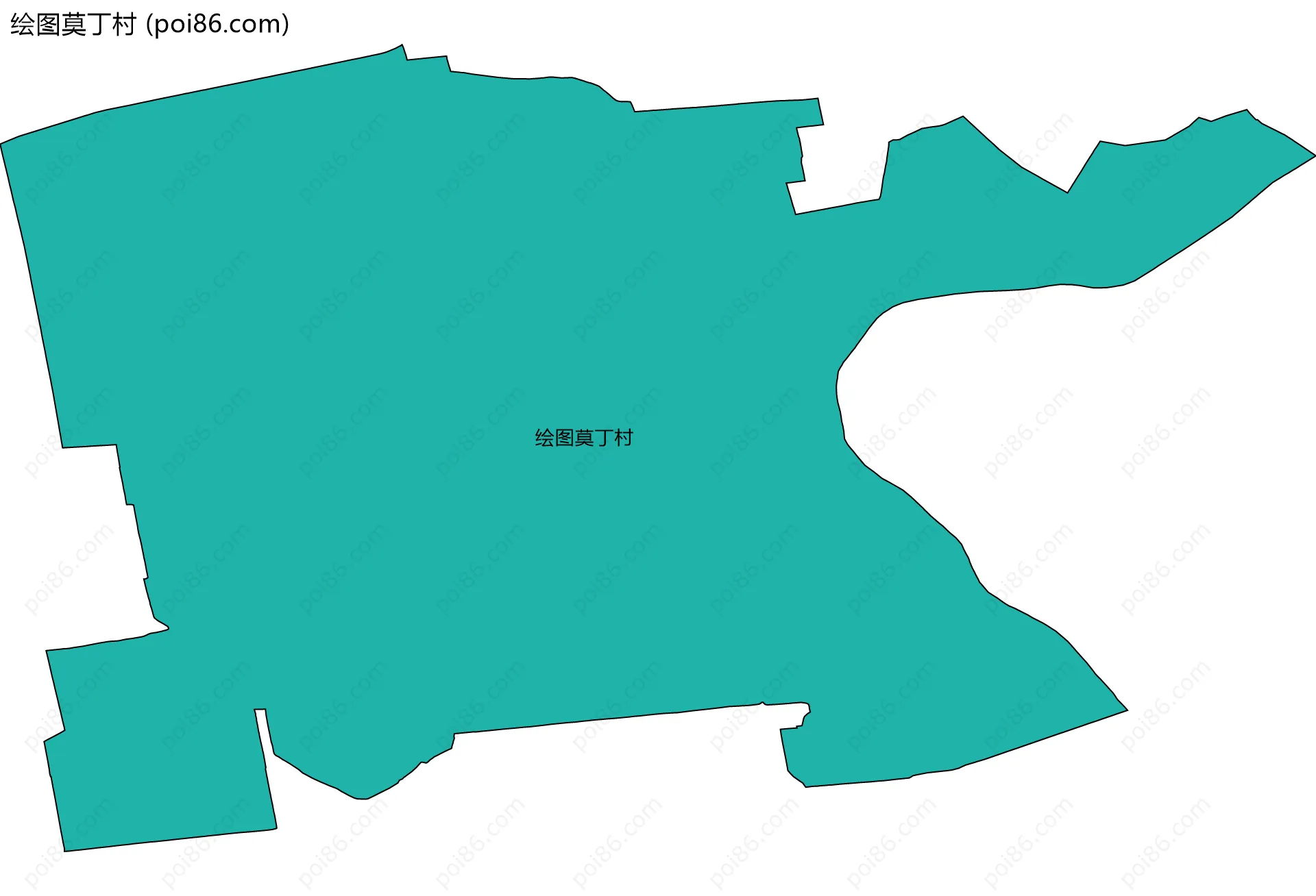 绘图莫丁村边界地图