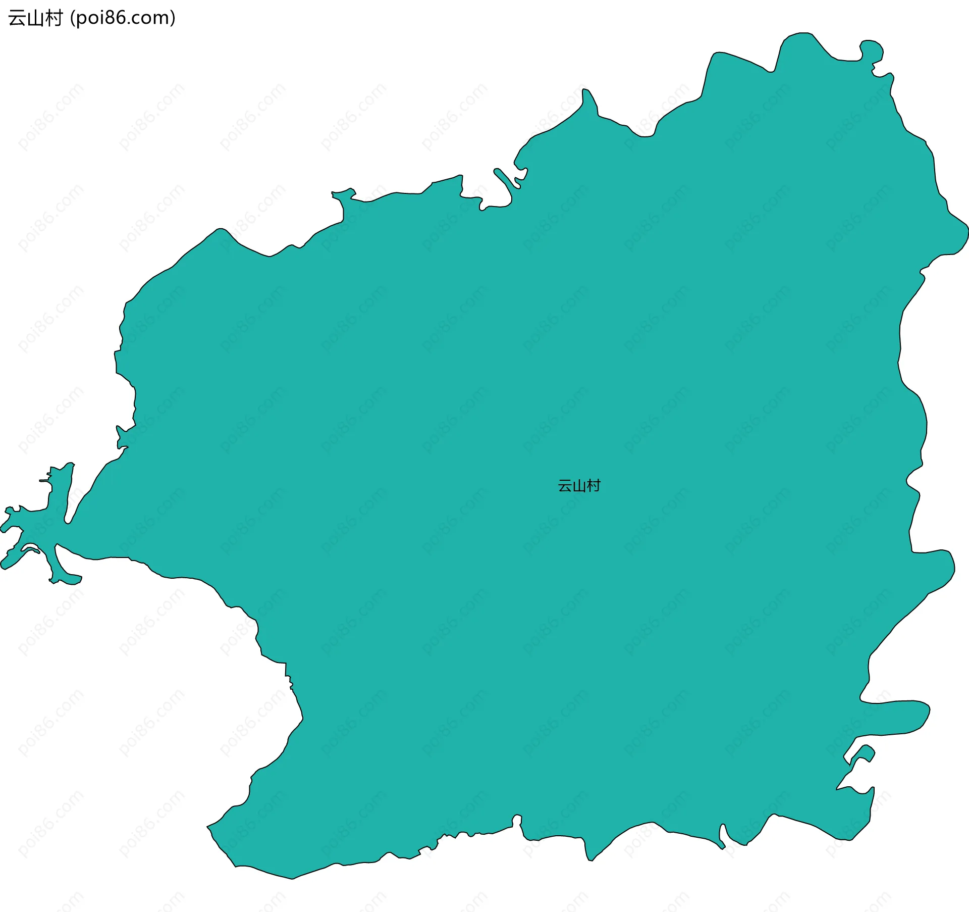 云山村边界地图