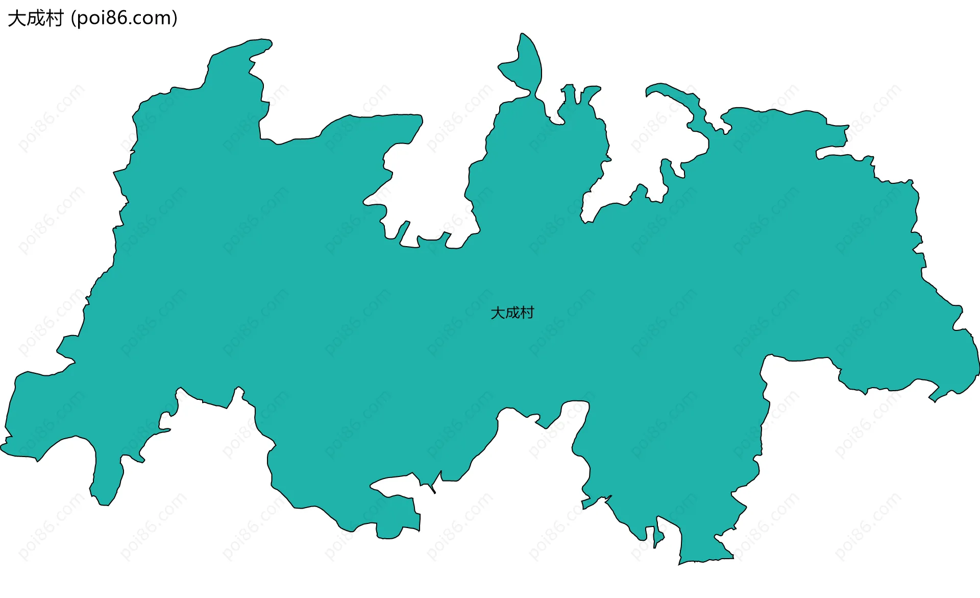 大成村边界地图