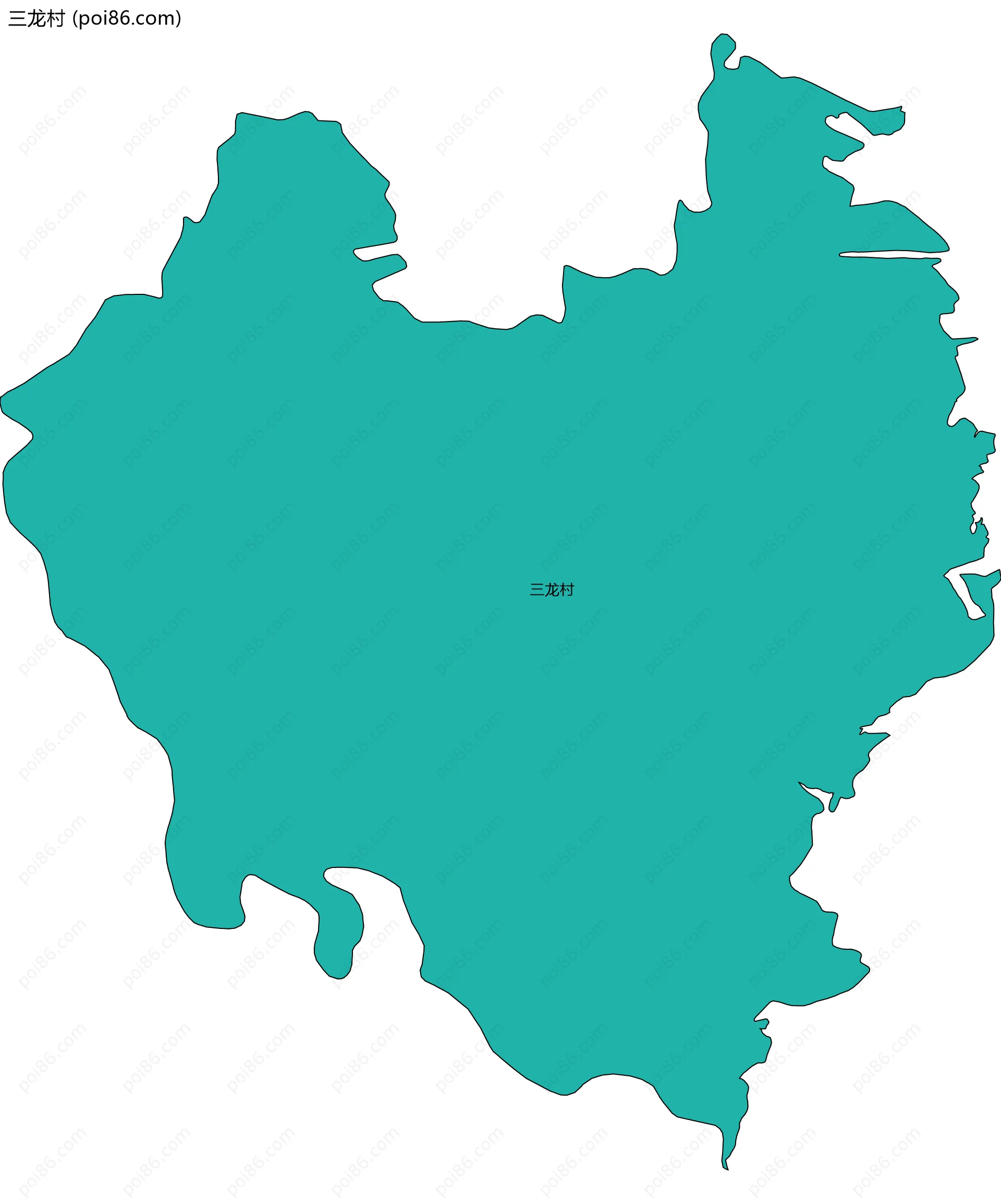 三龙村边界地图