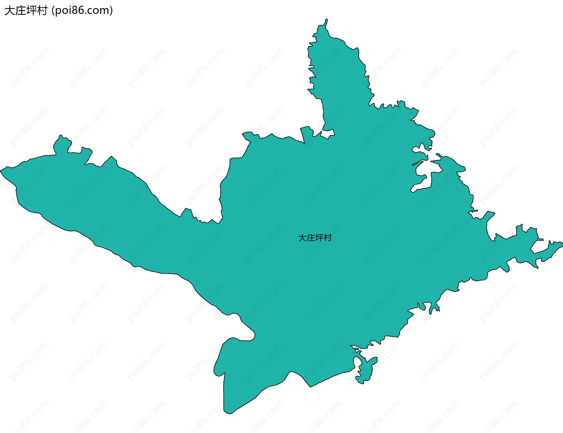 大庄坪村边界地图