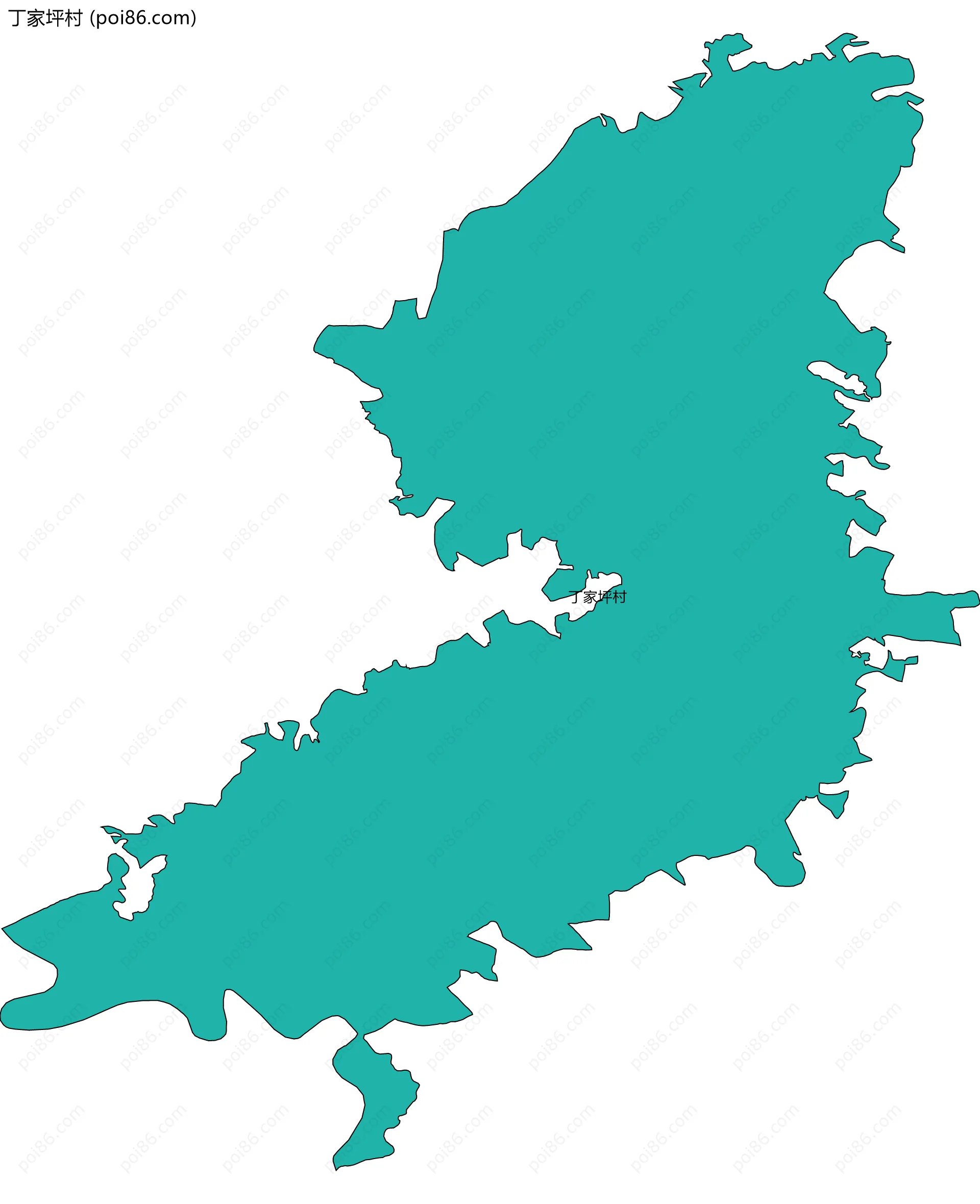 丁家坪村边界地图