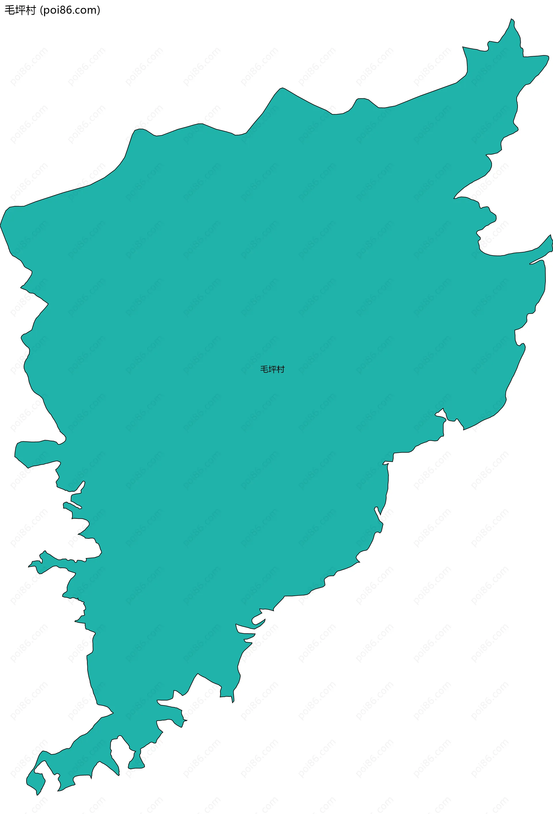 毛坪村边界地图