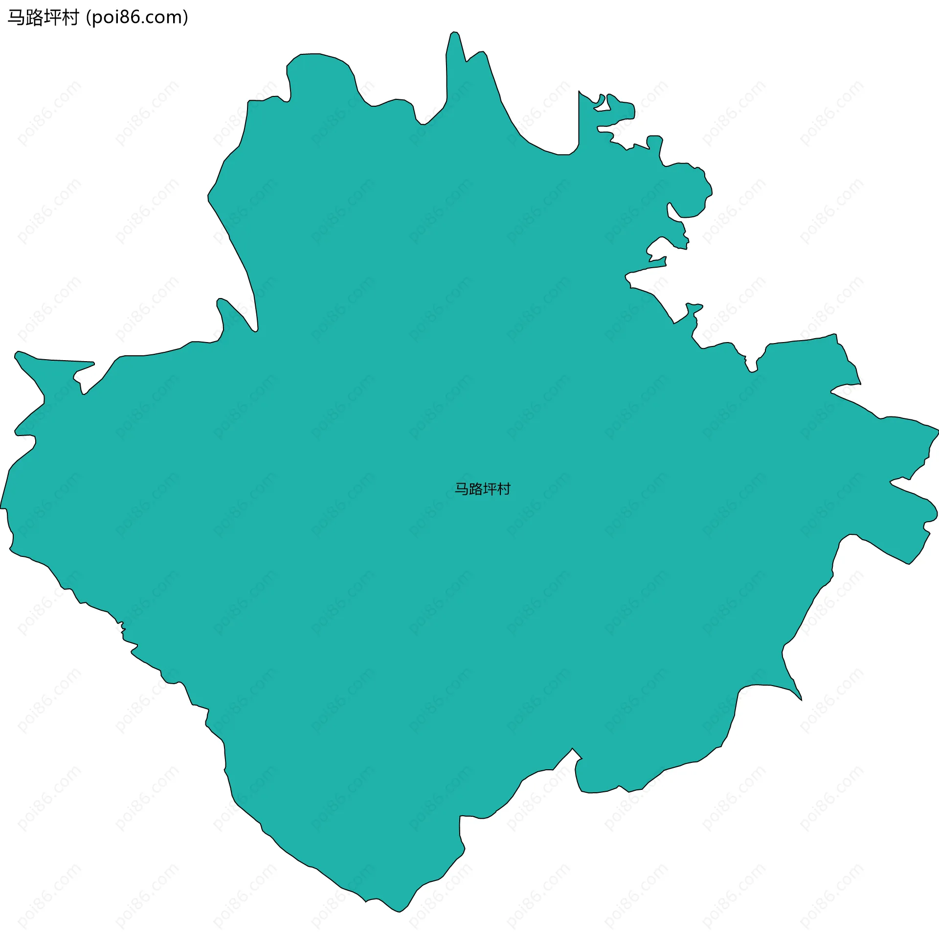 马路坪村边界地图