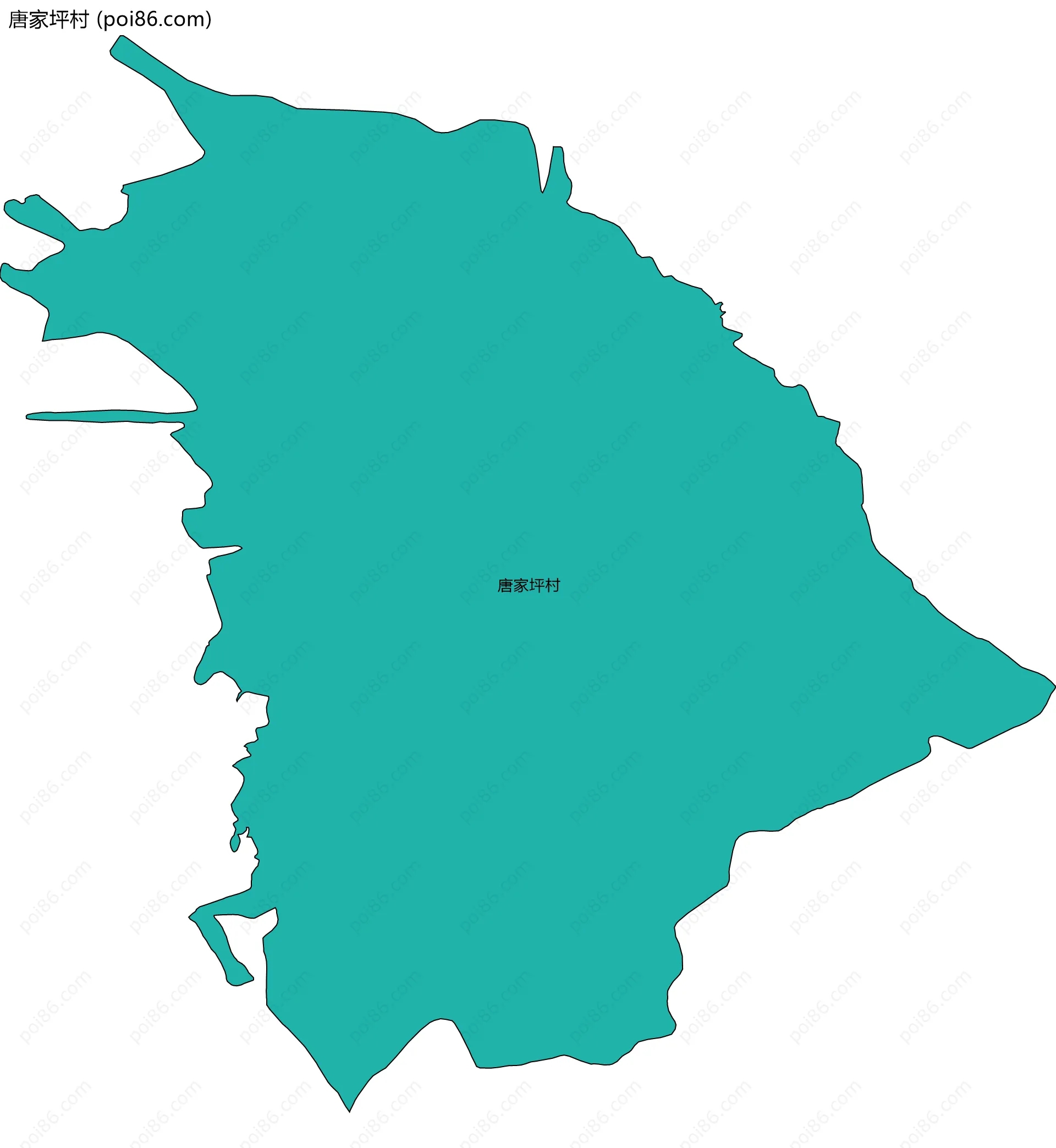 唐家坪村边界地图