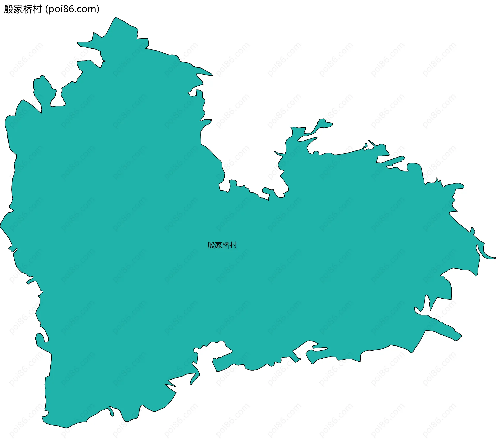 殷家桥村边界地图