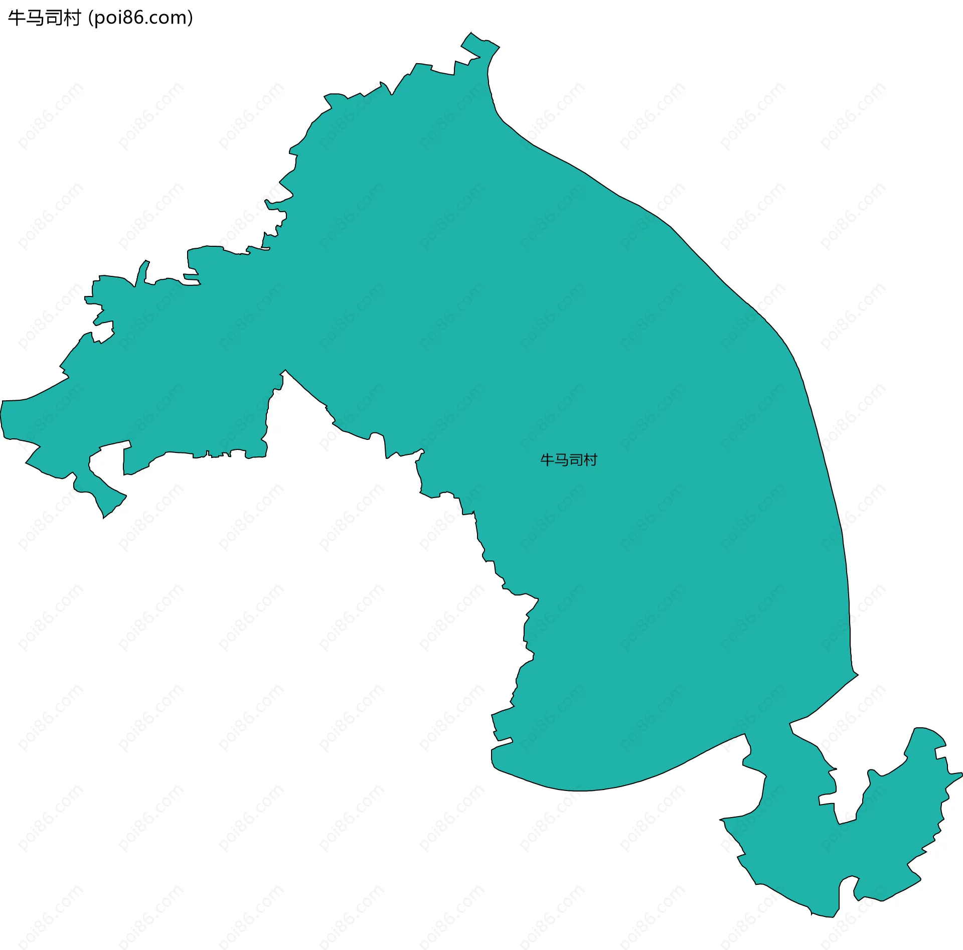 牛马司村边界地图