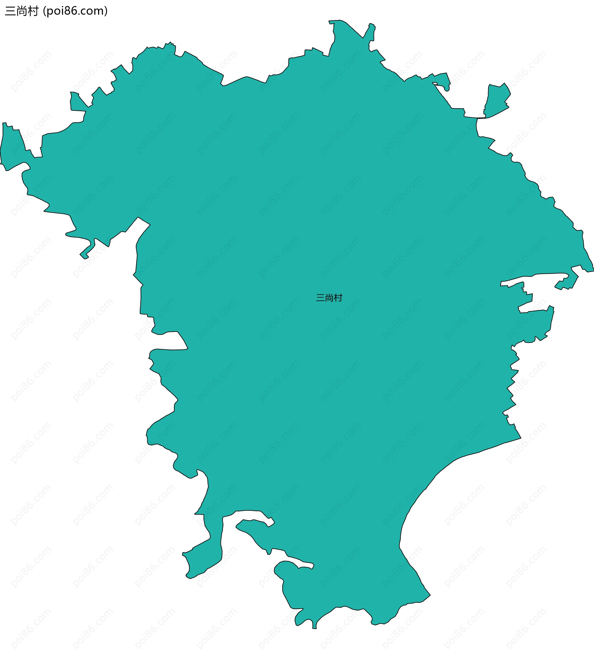 三尚村边界地图