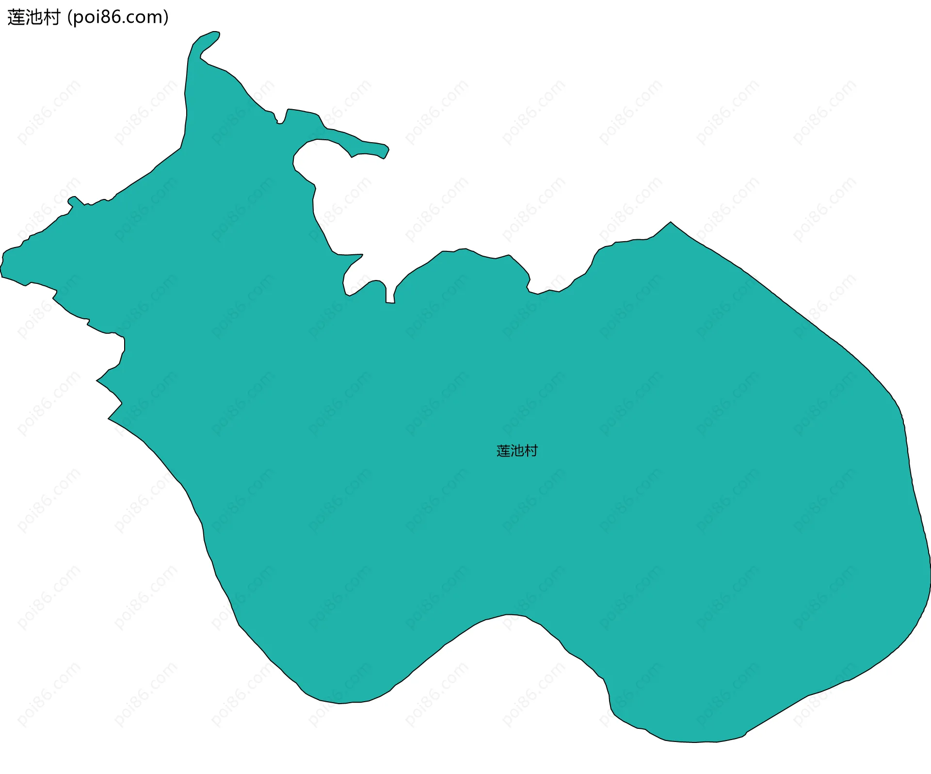 莲池村边界地图