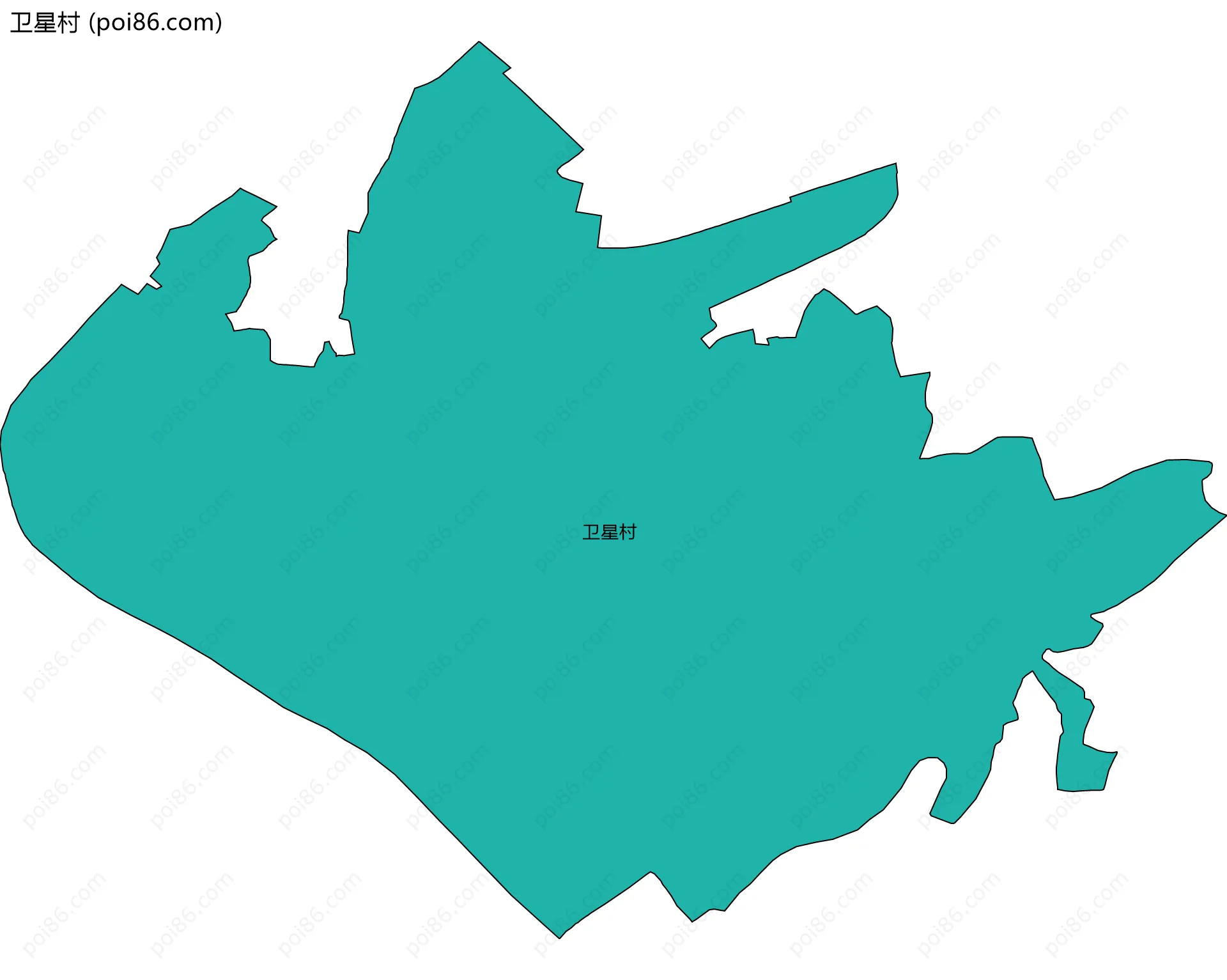 卫星村边界地图
