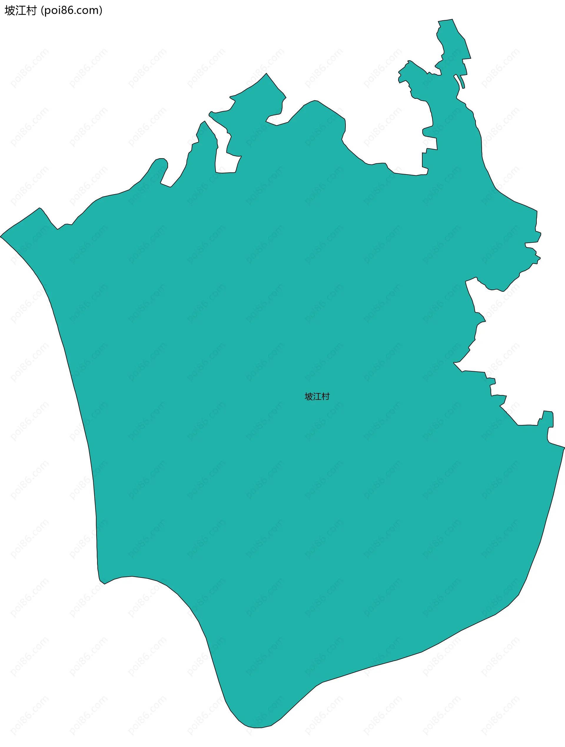 坡江村边界地图