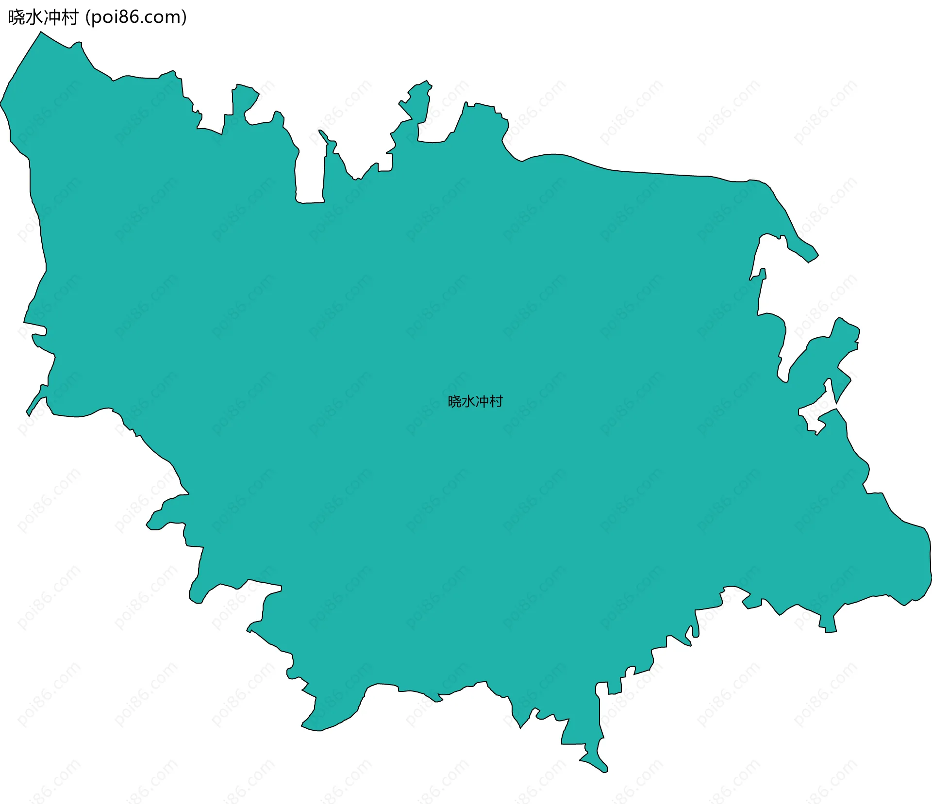 晓水冲村边界地图