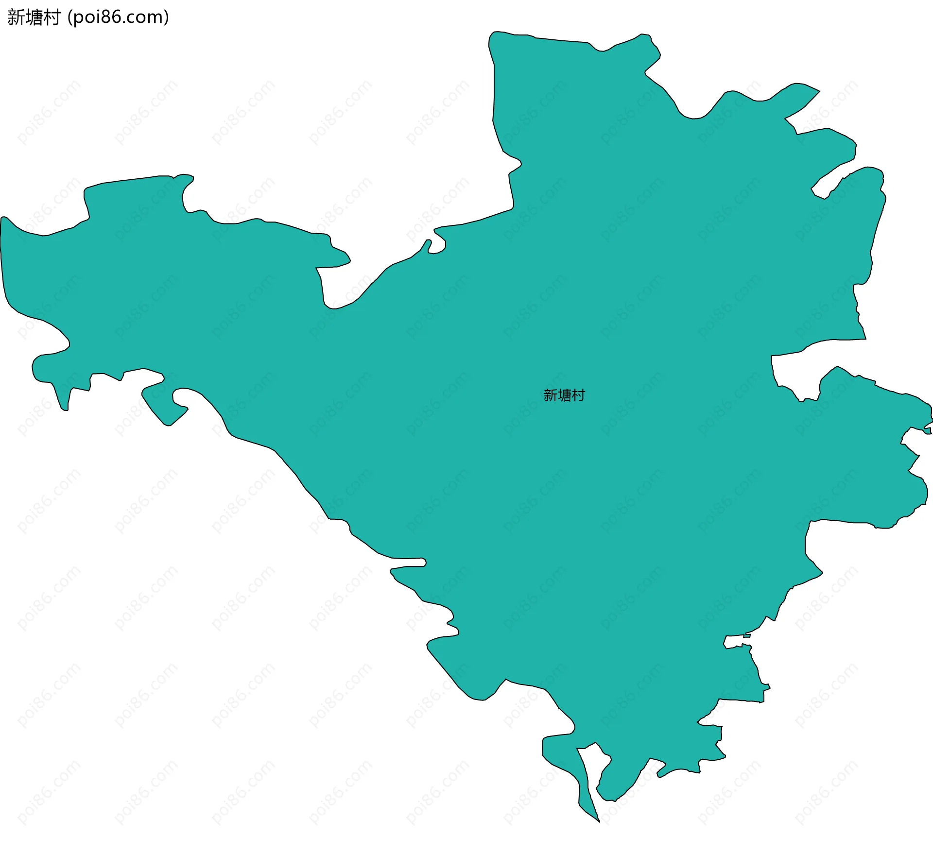 新塘村边界地图