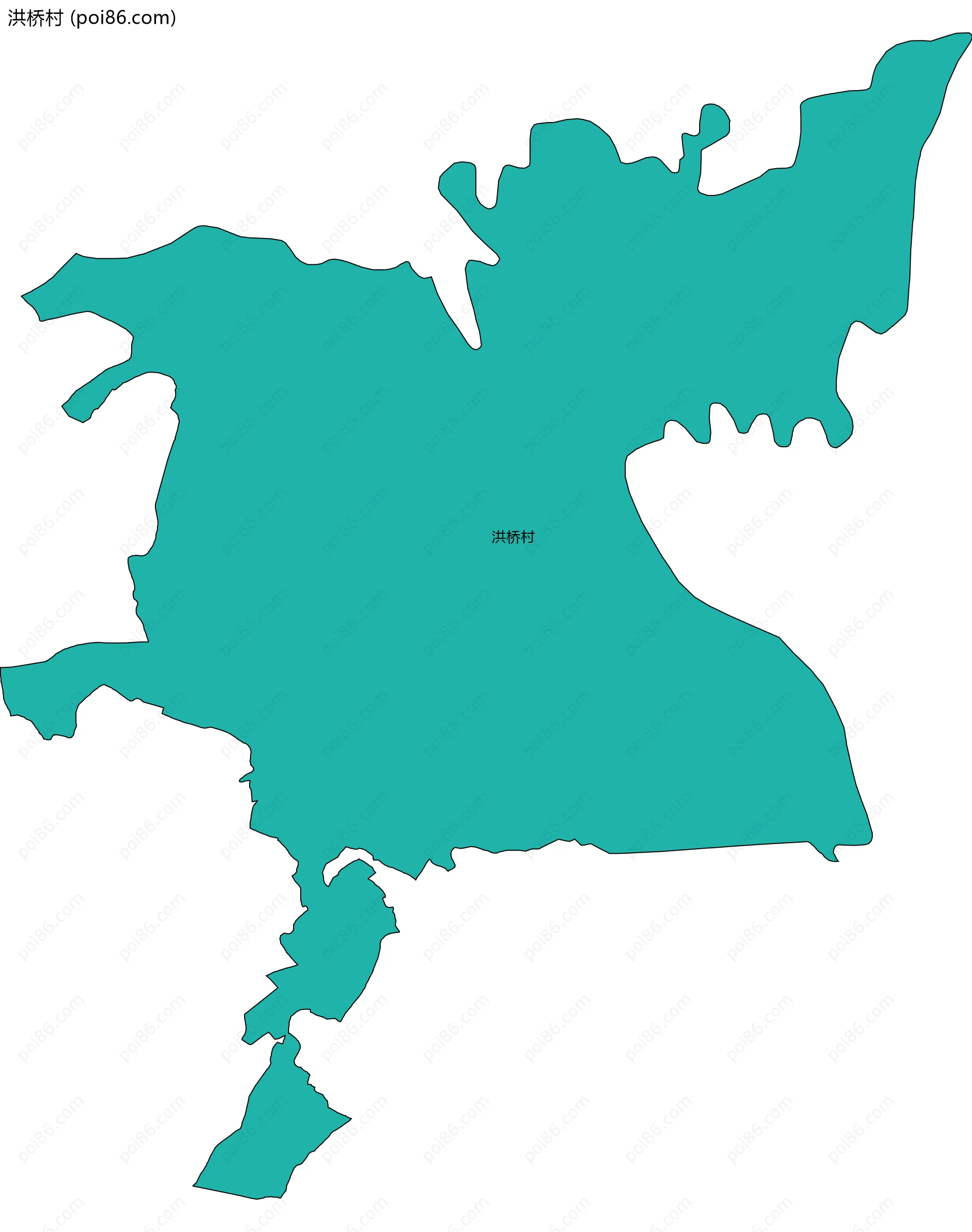 洪桥村边界地图