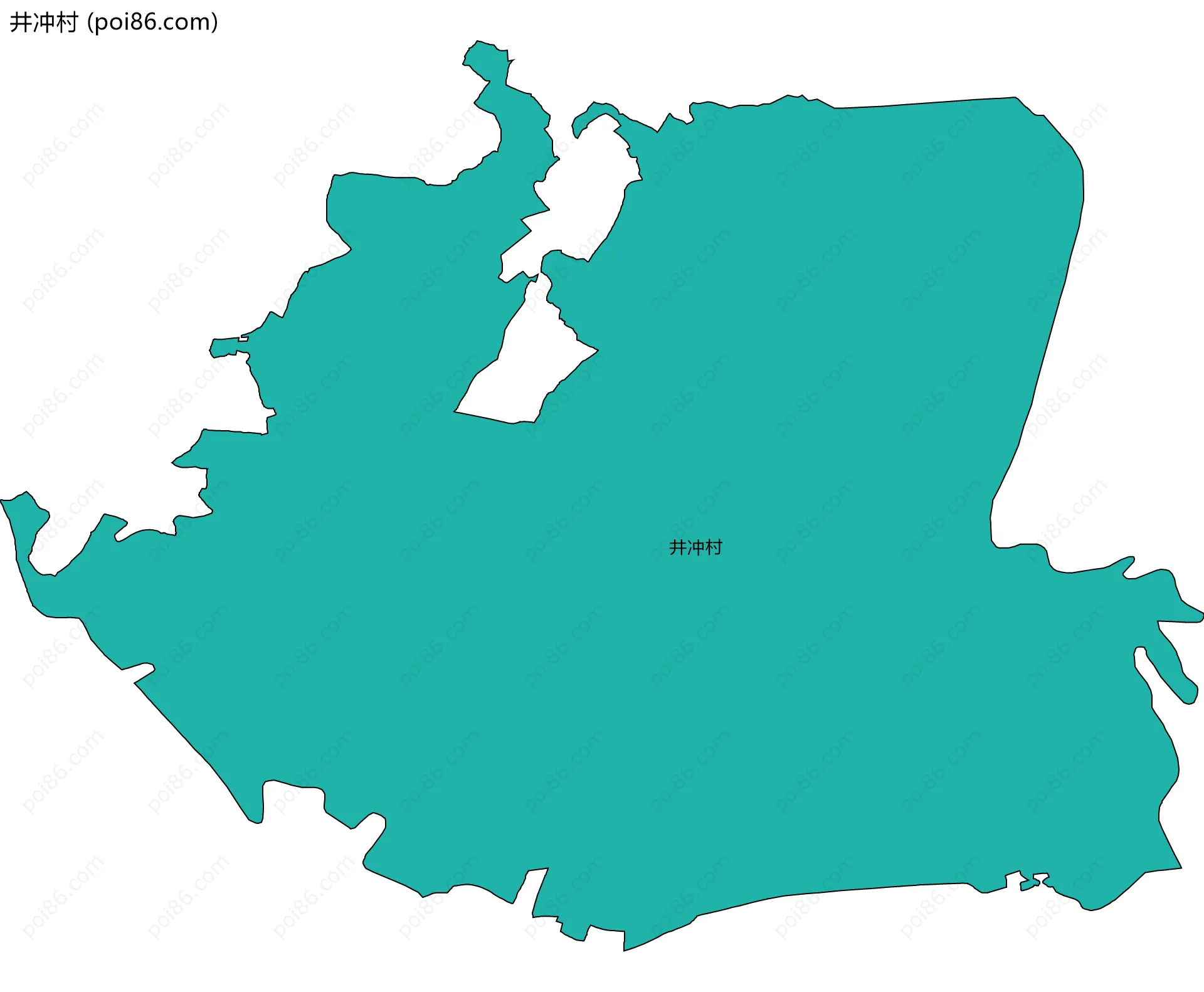 井冲村边界地图