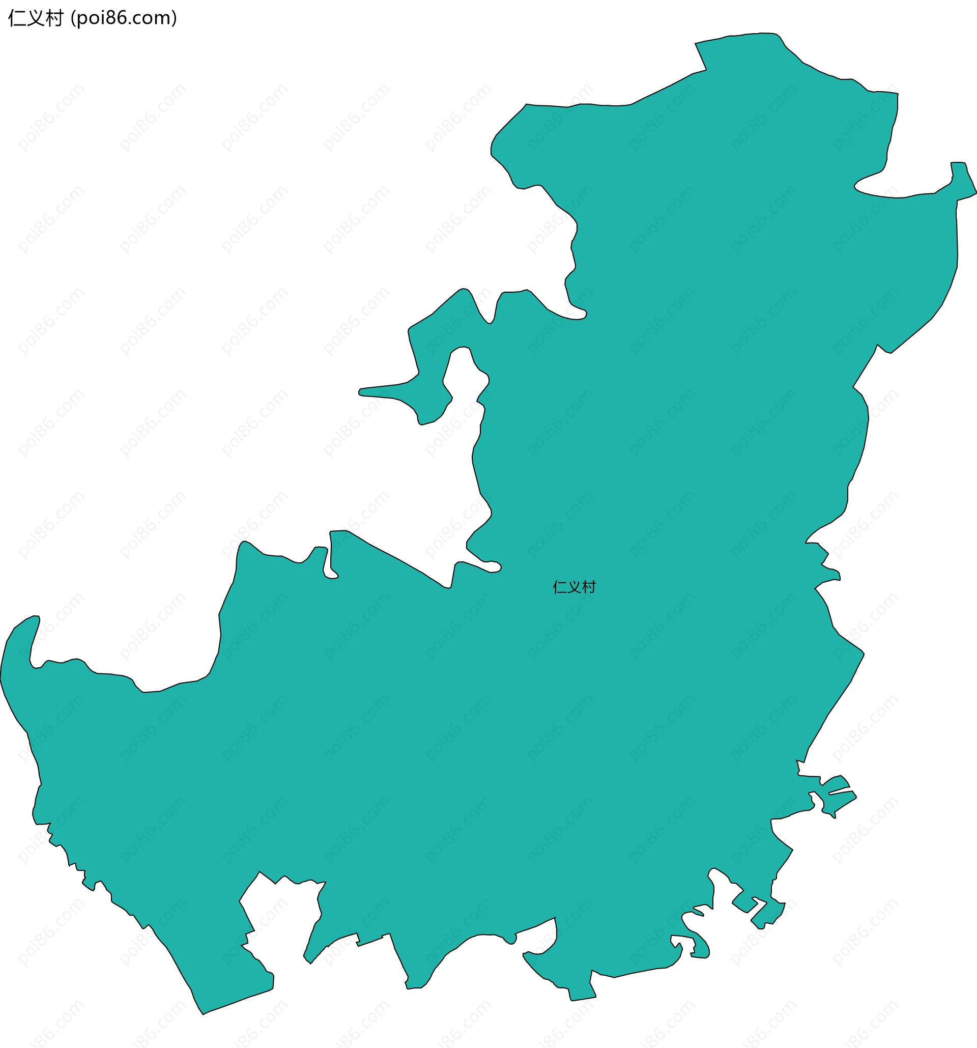 仁义村边界地图