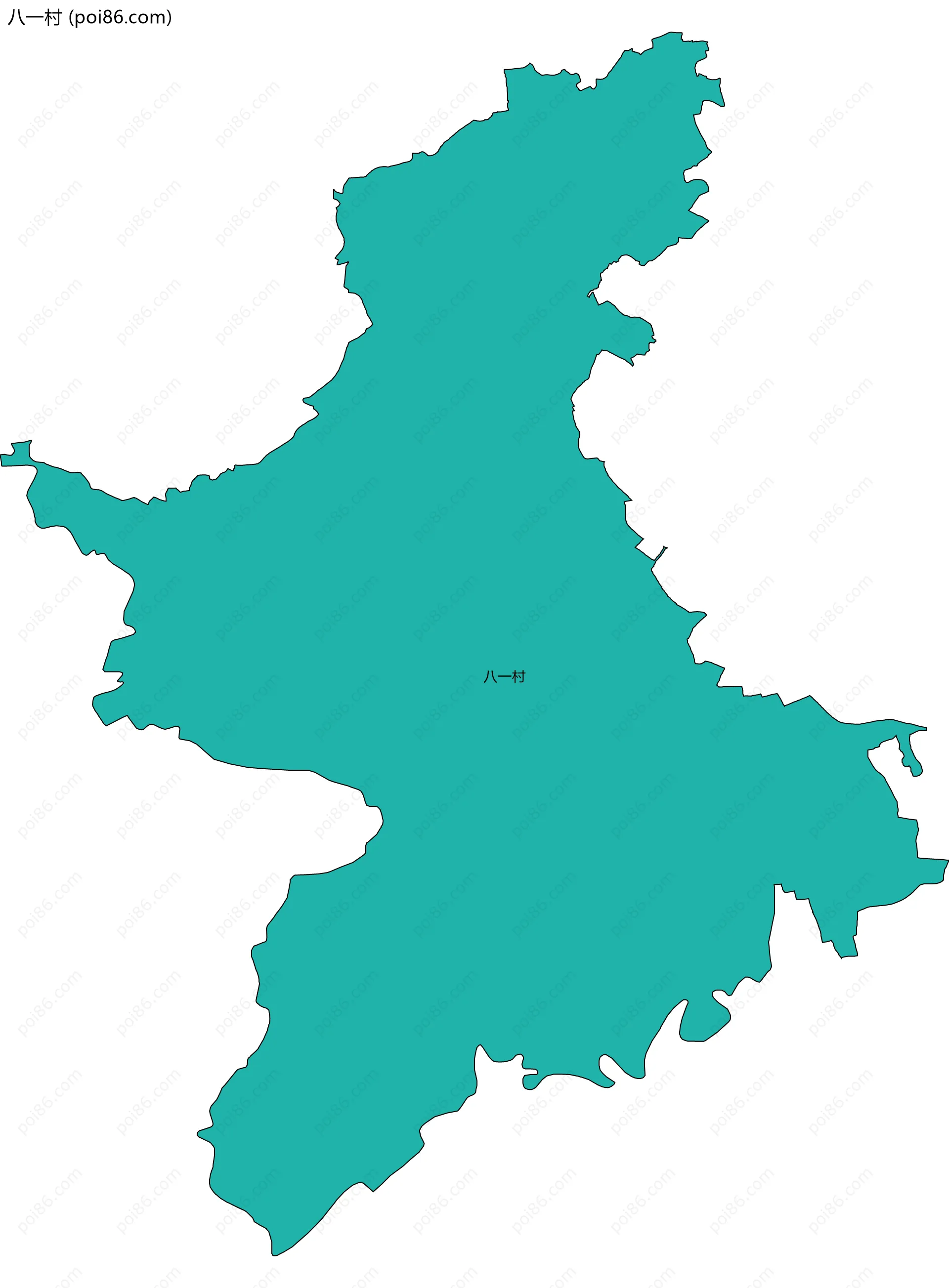 八一村边界地图