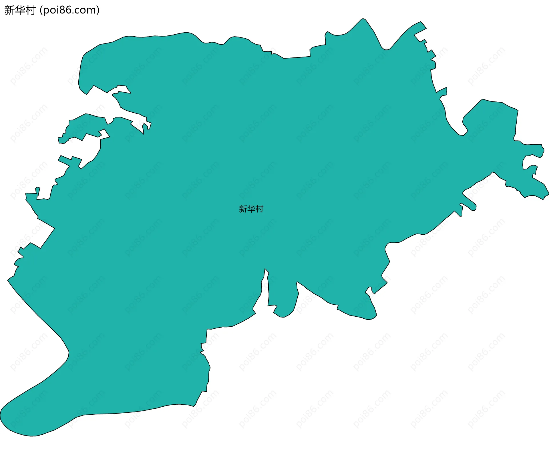 新华村边界地图